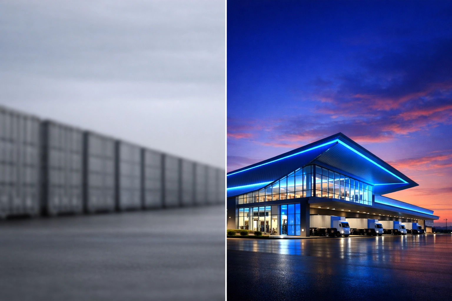 Comparison of custom logistics website design versus generic templates to increase conversion rates.