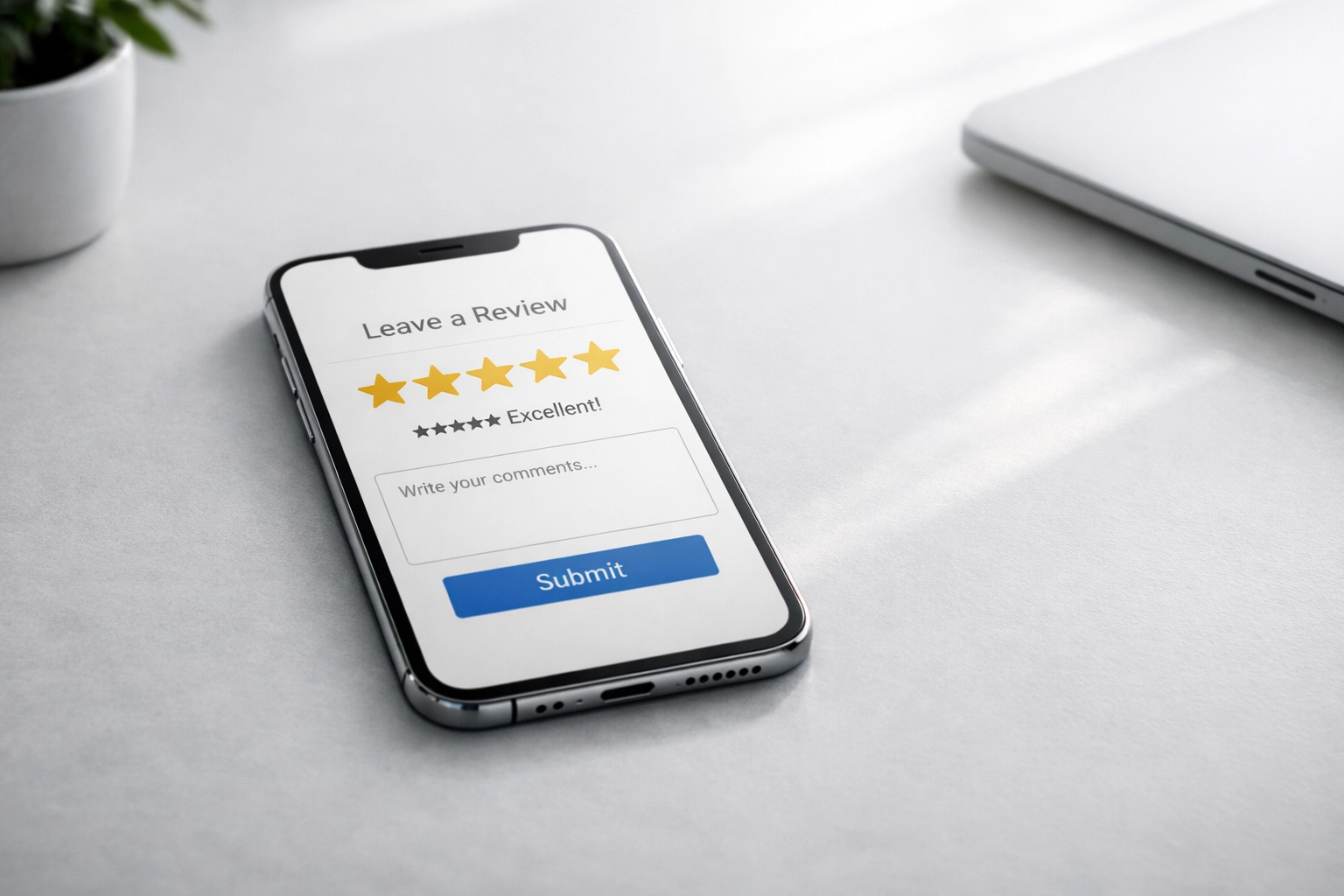 Five-star reviews for criminal defense attorney on smartphone screen