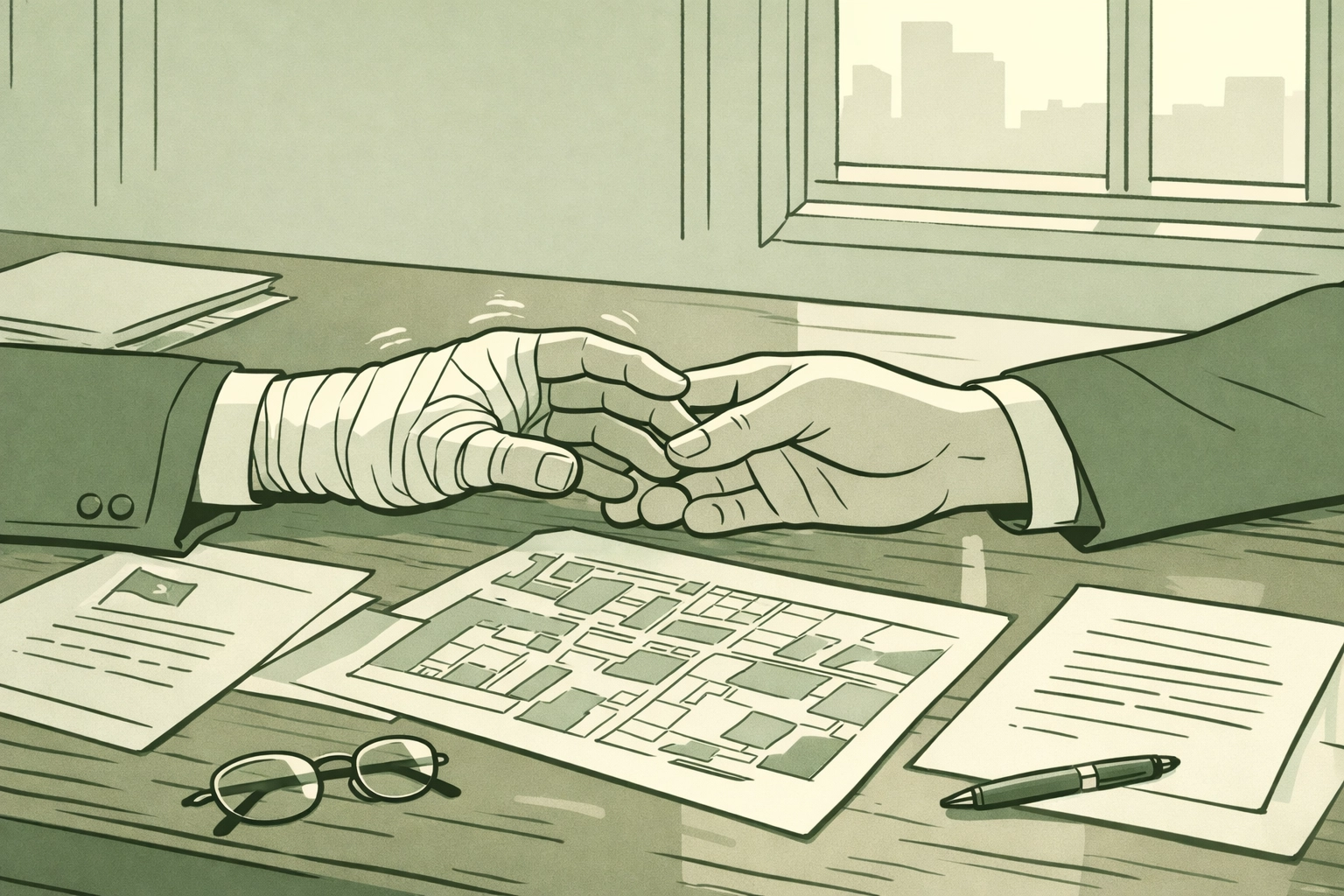 Injured politician's hands comforted by partner - gay romance exploring career destruction