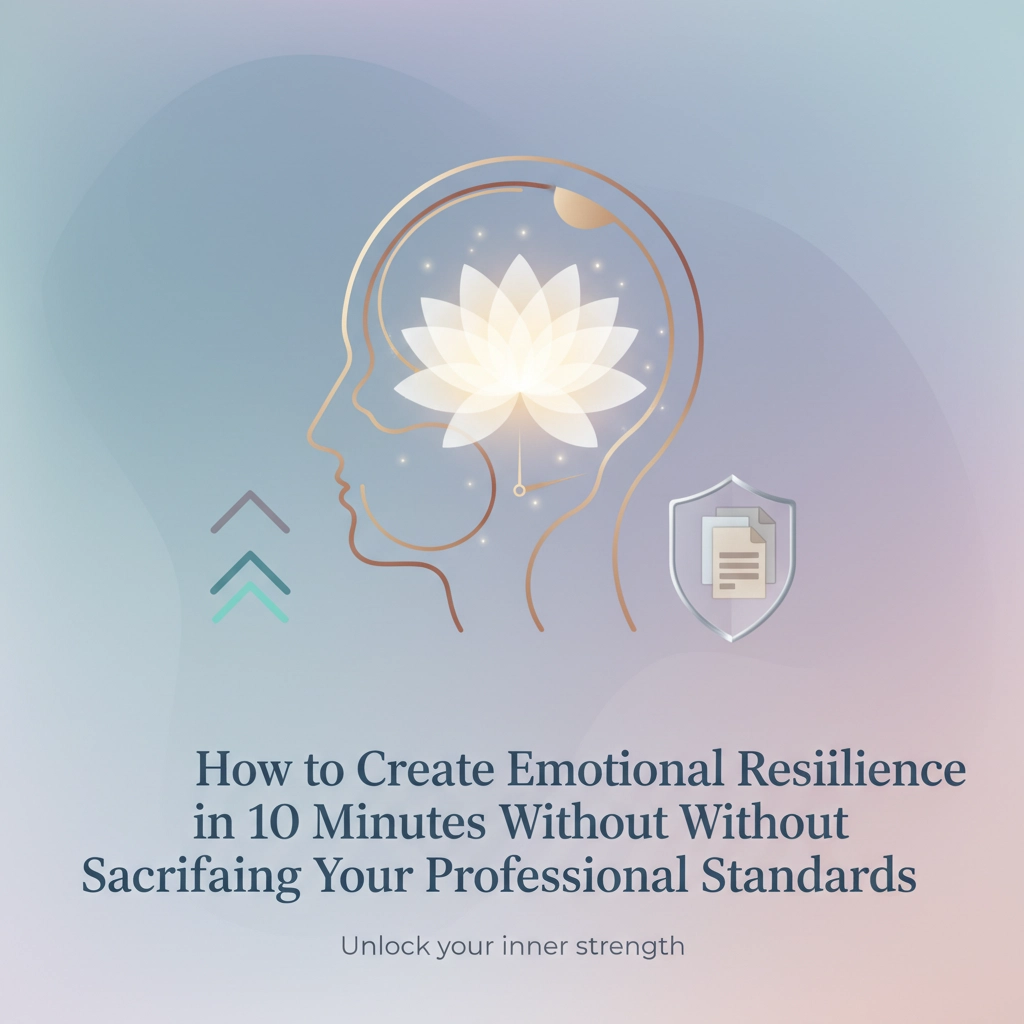 How to Create Emotional Resilience in 10 Minutes Without Sacrificing Your Professional Standards