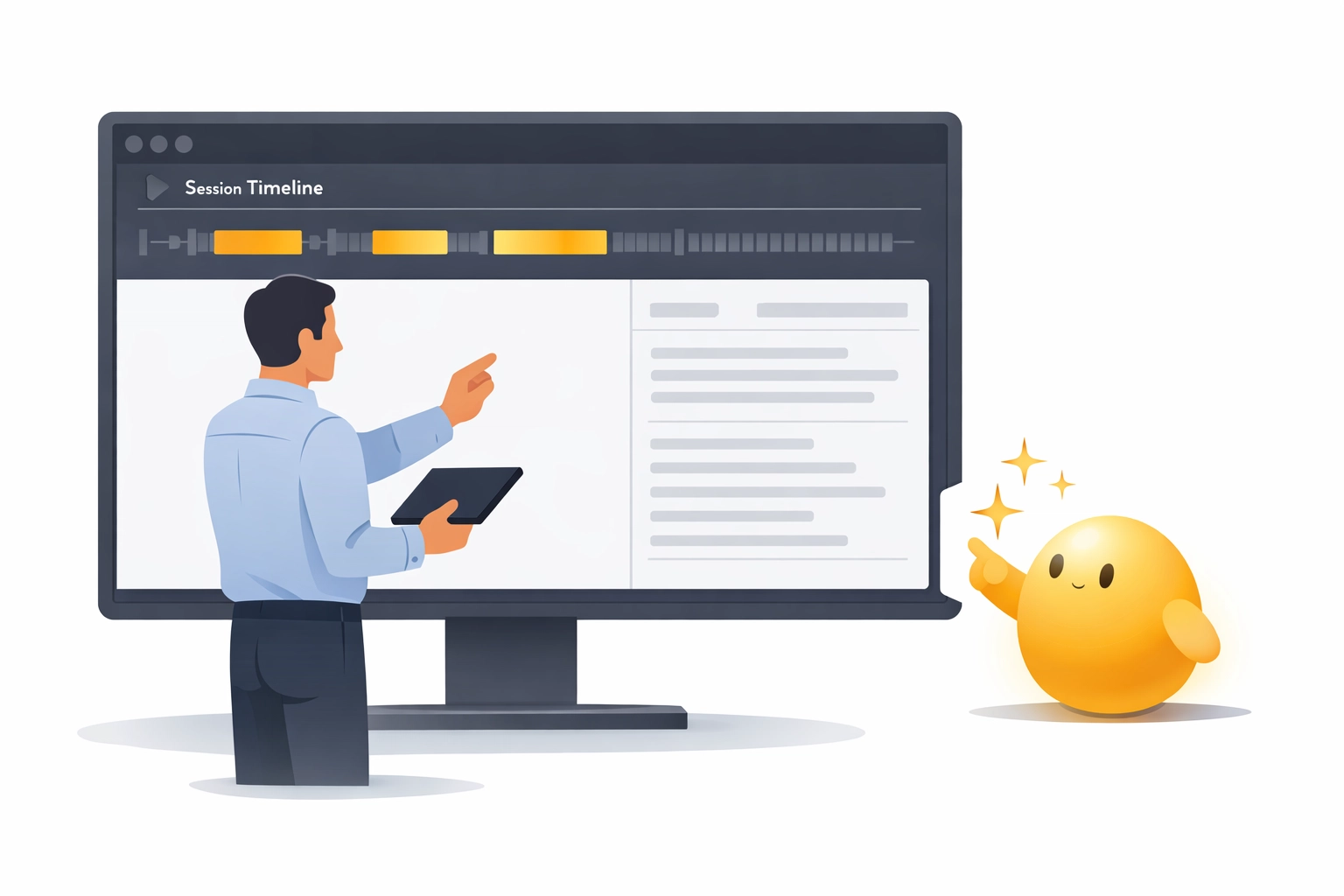 Interactive touch screen presentation with AI-powered features for digital sales events.