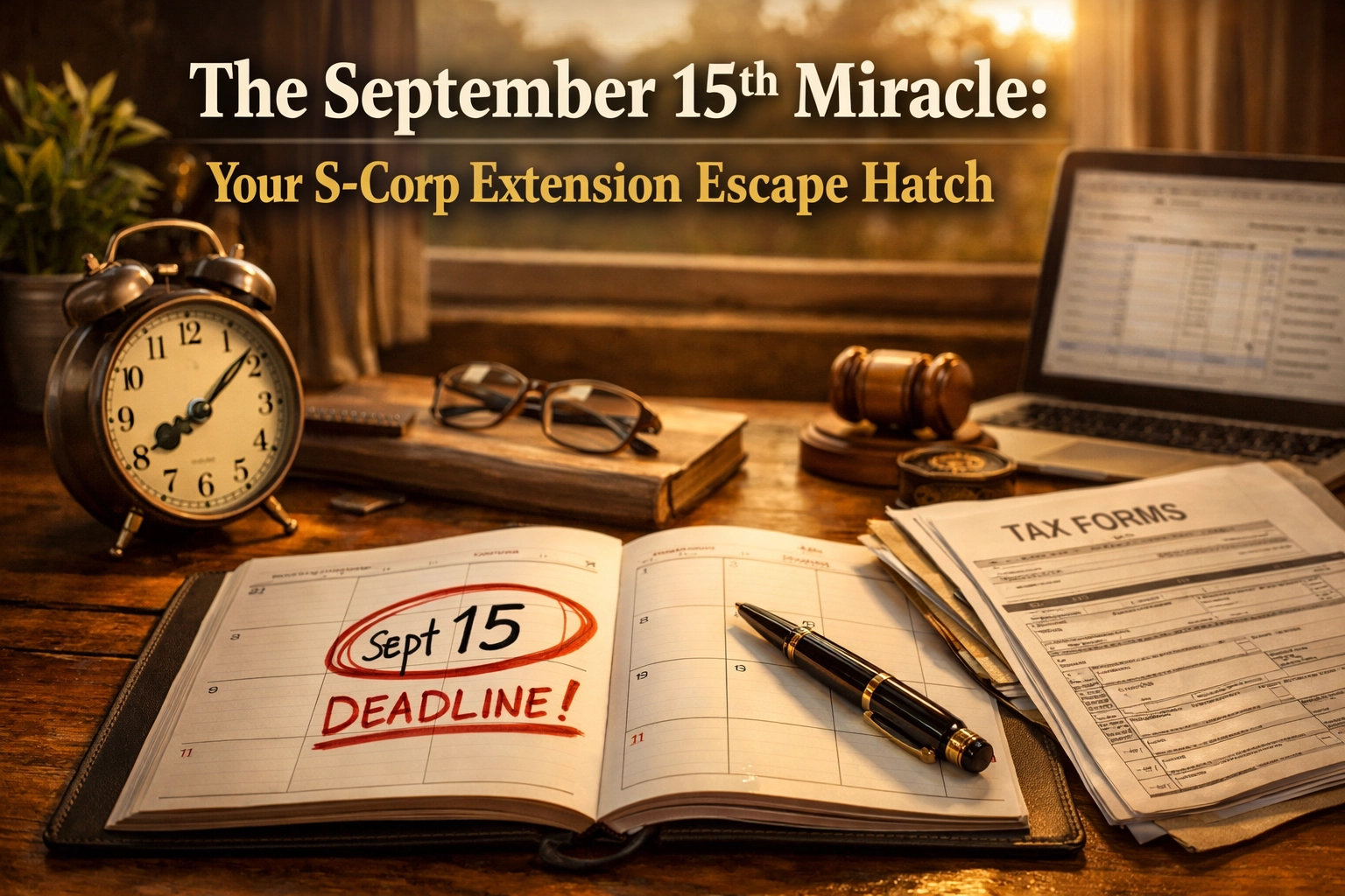 Calendar with September 15th Deadline