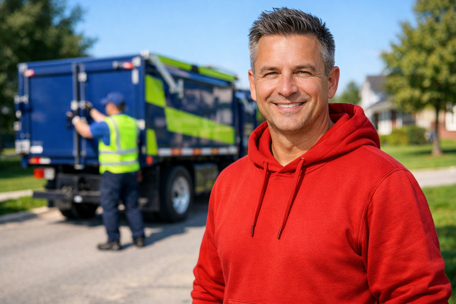 Ontario’s 2026 Recycling Shift Explained: 10 Things Innisfil Residents Need to Know Now Junk GTA owner Roman K on an Innisfil street providing professional junk removal services in Simcoe County.