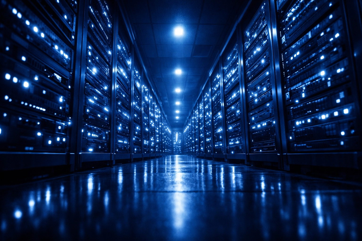 Secure server room representing professional IT support and cloud security for small to medium businesses.