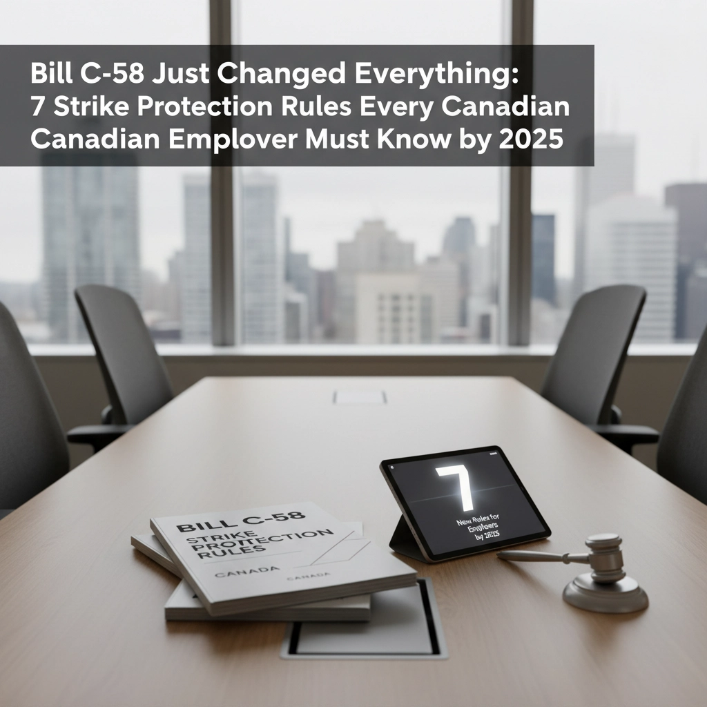 Bill C-58 Just Changed Everything: 7 Strike Protection Rules Every Canadian Employer Must Know by 2025