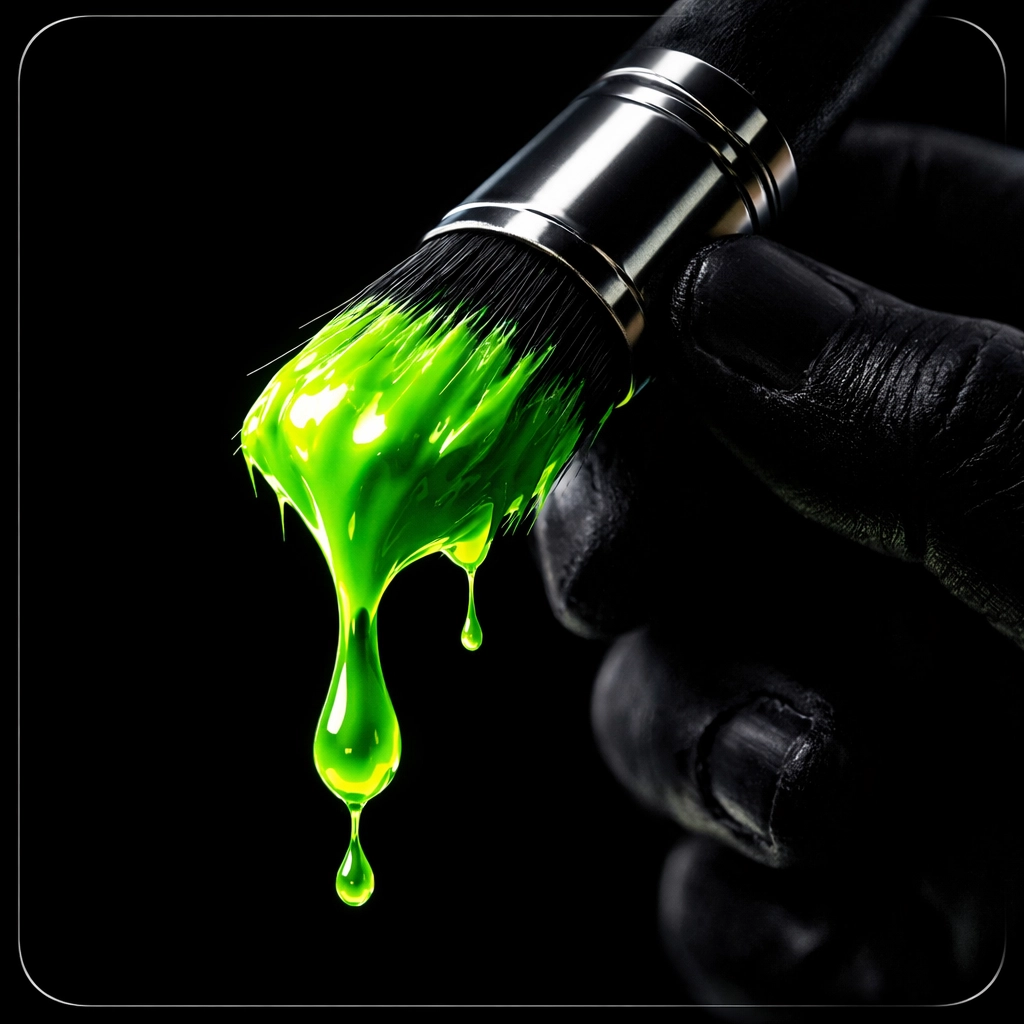 High-quality professional paintbrush dripping paint for a Jefferson City painting business listing.