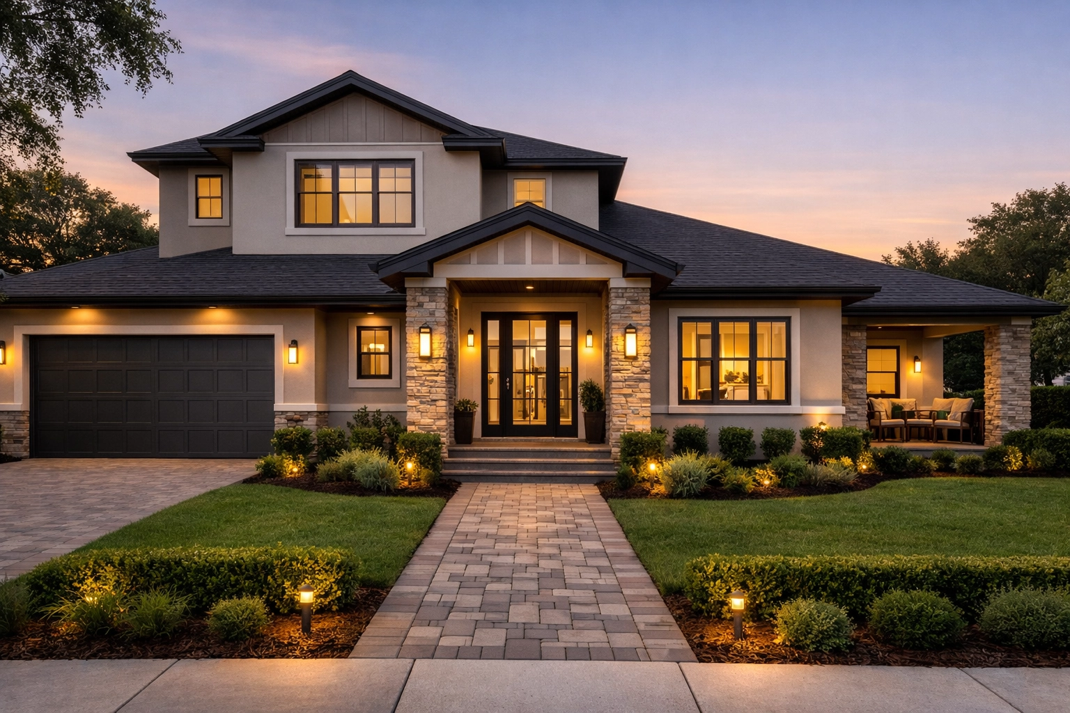 Beautifully renovated Orlando home with a neutral paint palette and professional exterior remodeling.