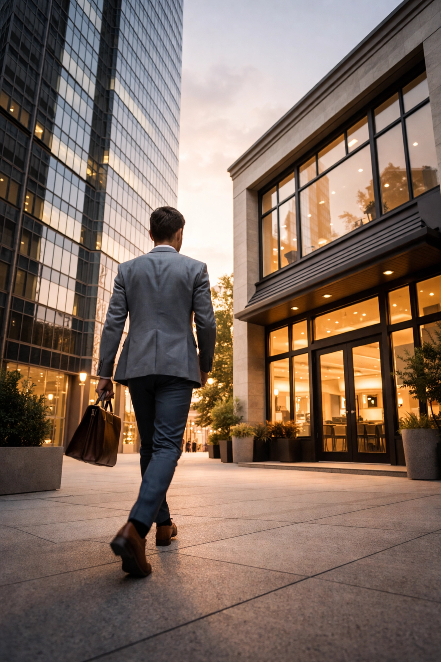 Executive leaves corporate skyscraper for inviting boutique office, symbolizing shift from big-box brokerages to RIAs in Stuart