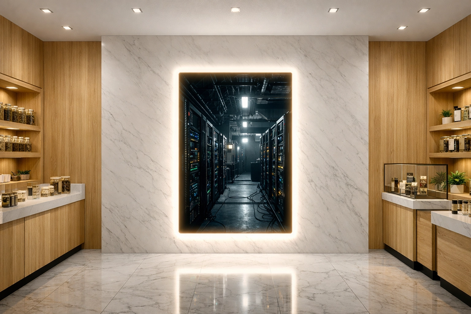 A digital window representing how iframe menus create a functional barrier for dispensary website SEO.