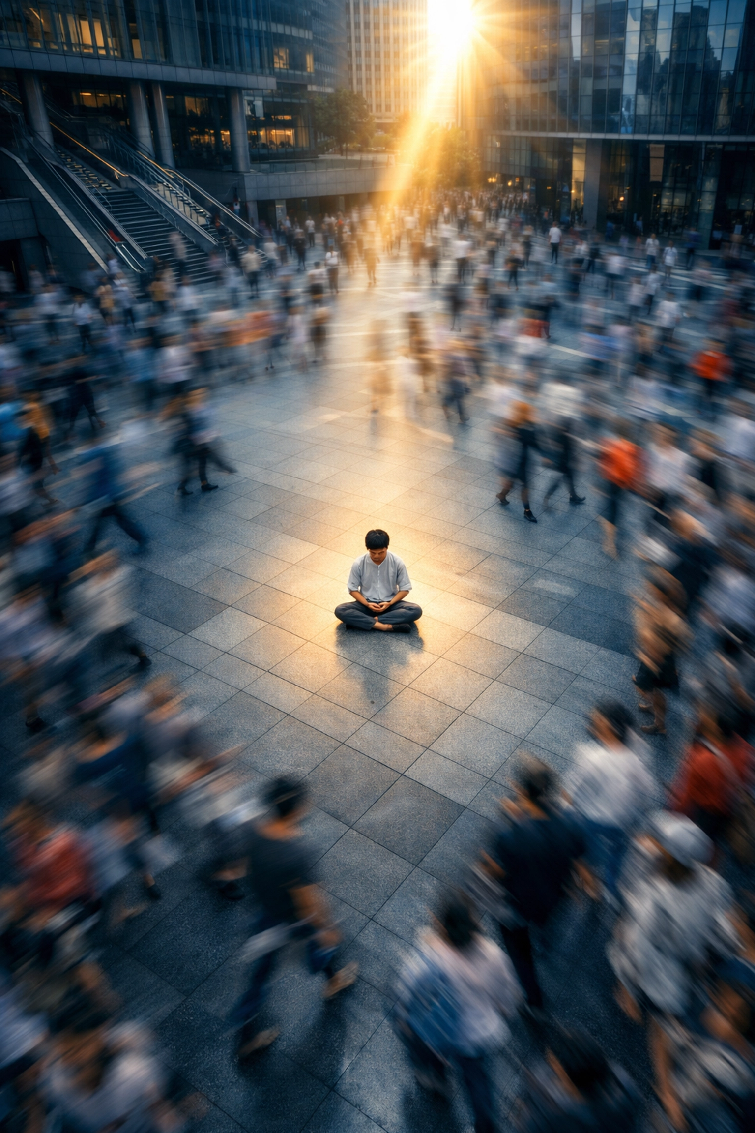 Finding peace through daily scripture reflection in a crowded city to manage stress and anxiety.