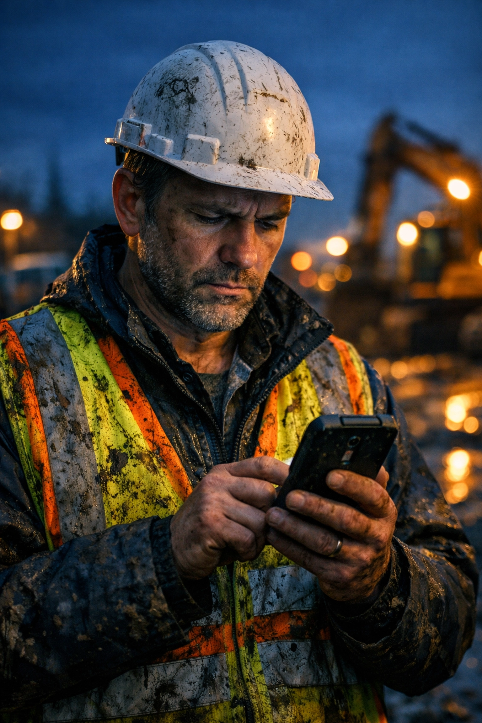 Project manager on the phone in a welcome-style visibility image showing how contractors connect with hydrovac companies fast.