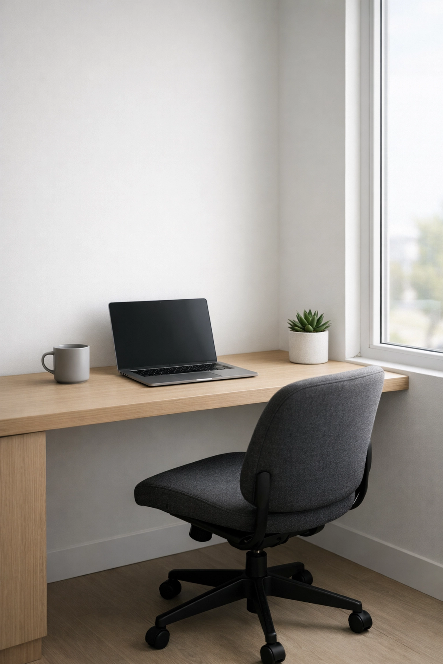 Modern home office nook used exclusively for business to qualify for IRS tax deductions.