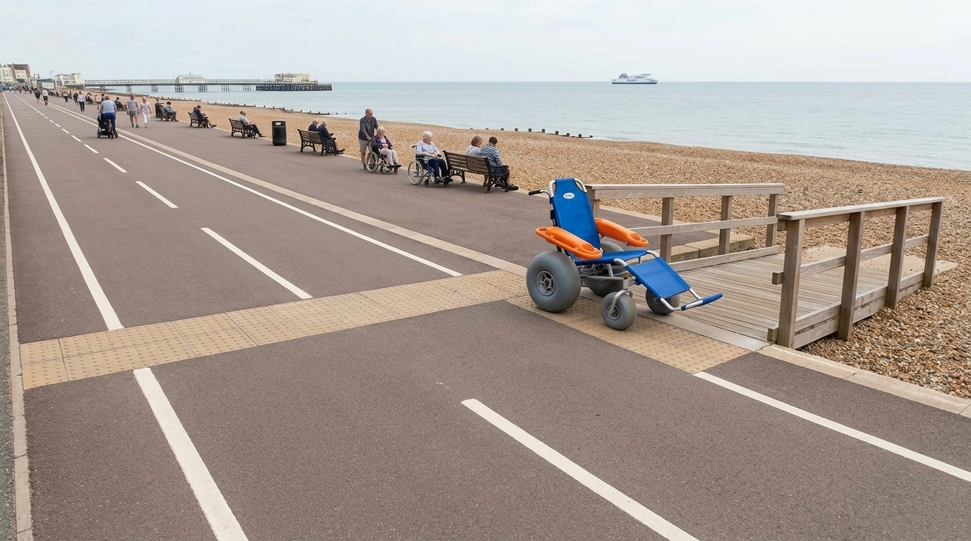 Accessible promenade at Worthing Beach