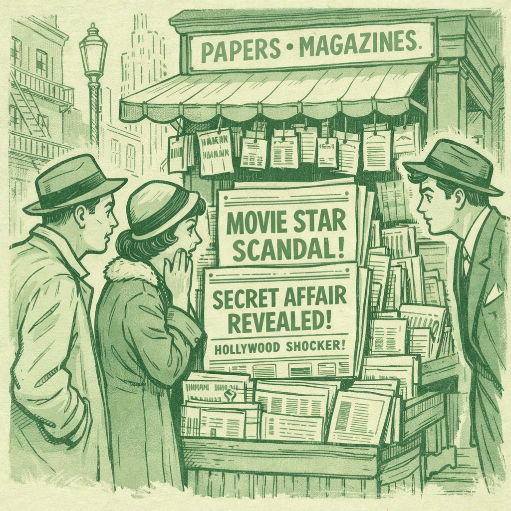 1952 New York newspaper stand announcing Christine Jorgensen transgender story media sensation