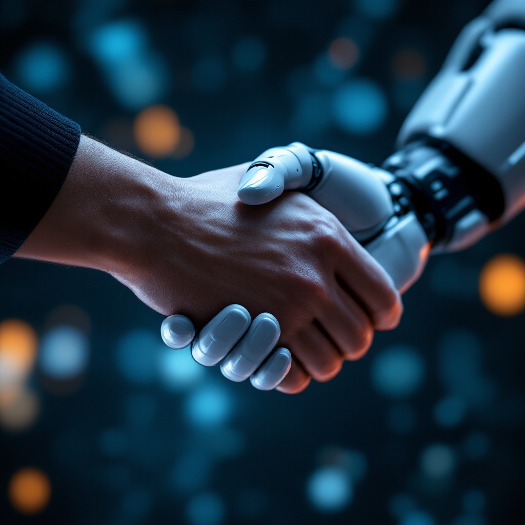 Human and Robot Handshake