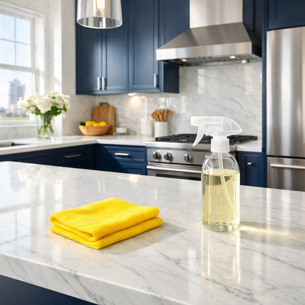 Eco-friendly move-in cleaning for a luxury kitchen in a modern Boston apartment.