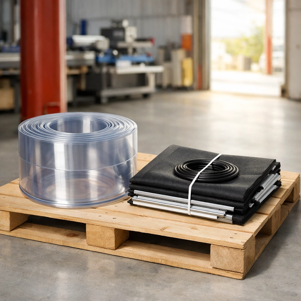 UK manufactured warehouse strip curtains and Flymesh kits ready for next day delivery from Redwood.