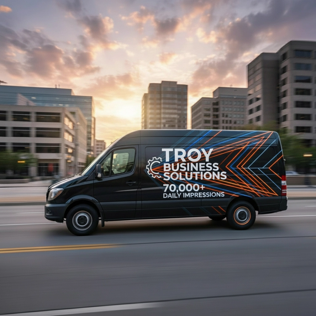 How to Generate 70,000 Daily Impressions with One Smart Investment: The Troy Business Owner&#39;s Guide to Vehicle Wraps