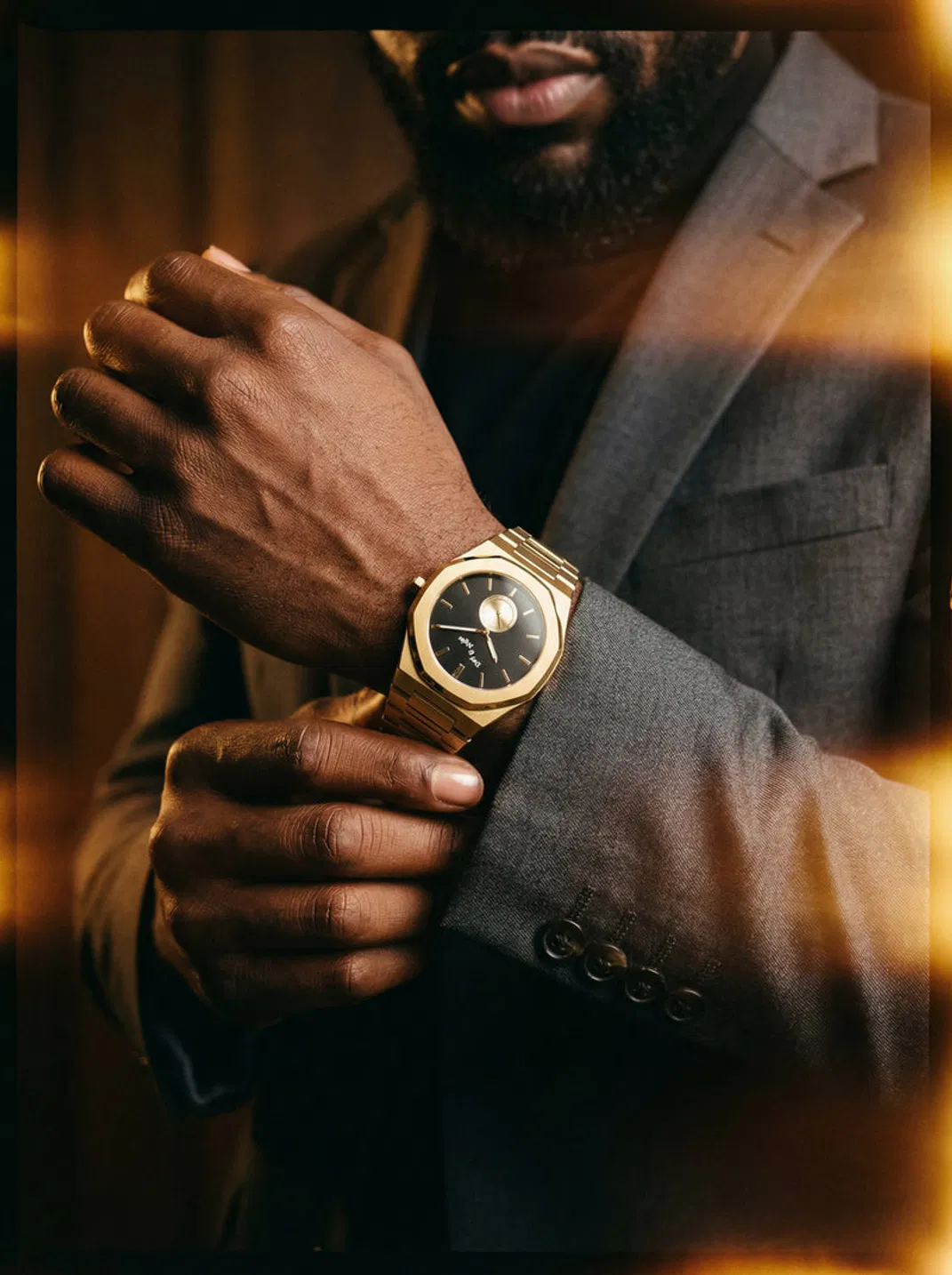 Close-up watch detail