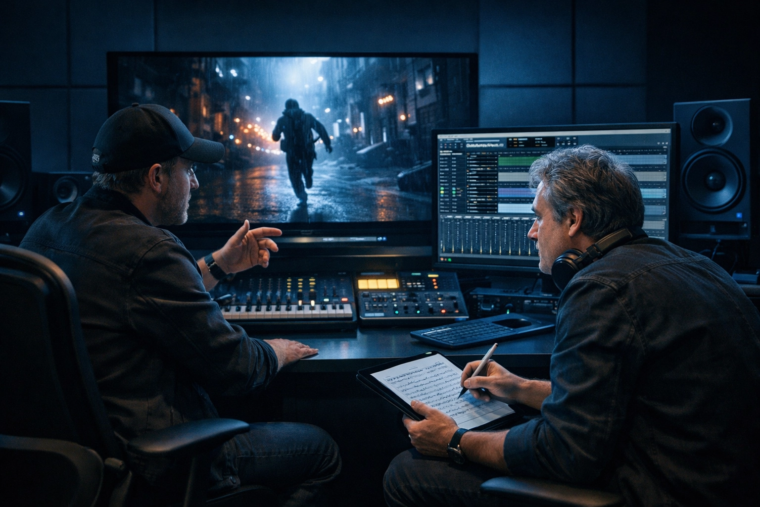 Composer translating director's creative vision into musical elements