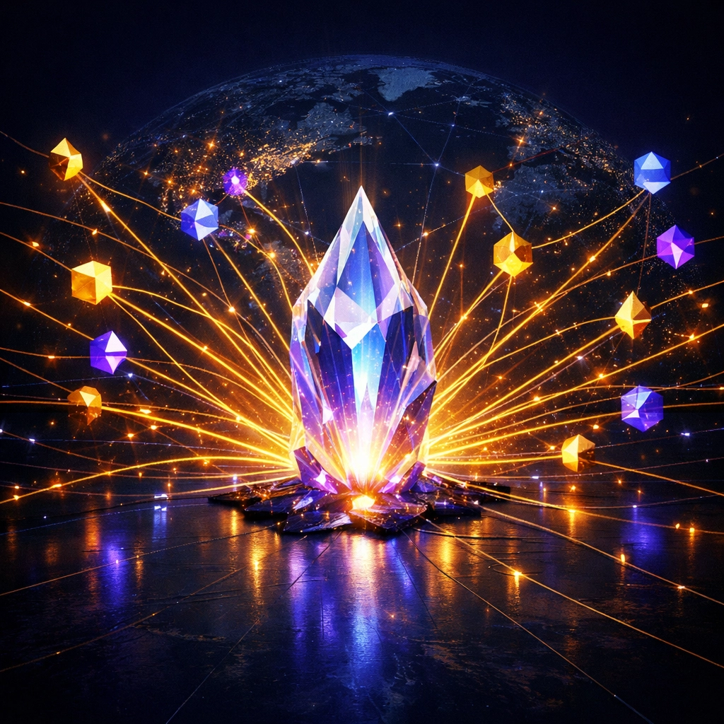 Decentralized work model showcasing impact-based success and verified project outcomes.