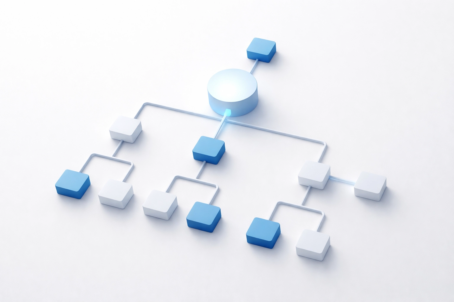 Minimalist decision tree illustrating how people analytics shifts from data reporting to decision-driven strategy