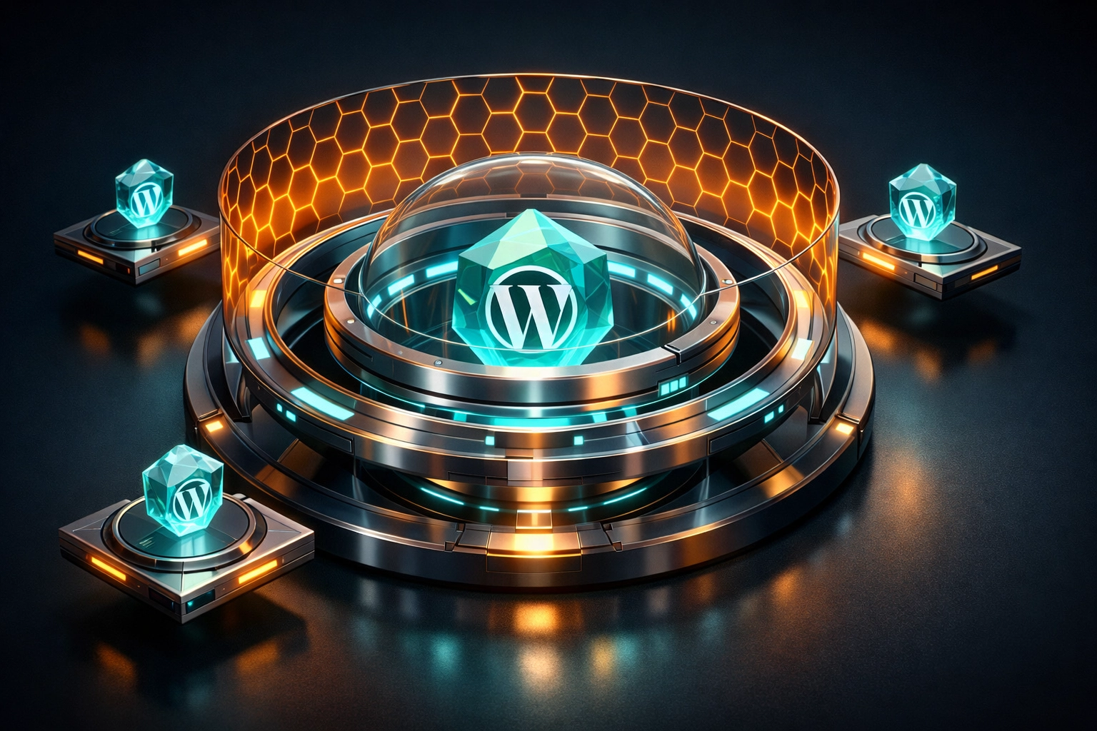 Multi-layered WordPress security system with firewall, scanner, and backup protection