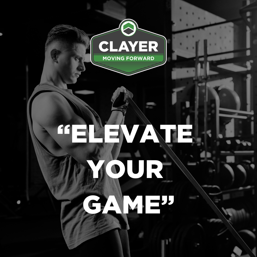 Focused Athlete with Resistance Bands