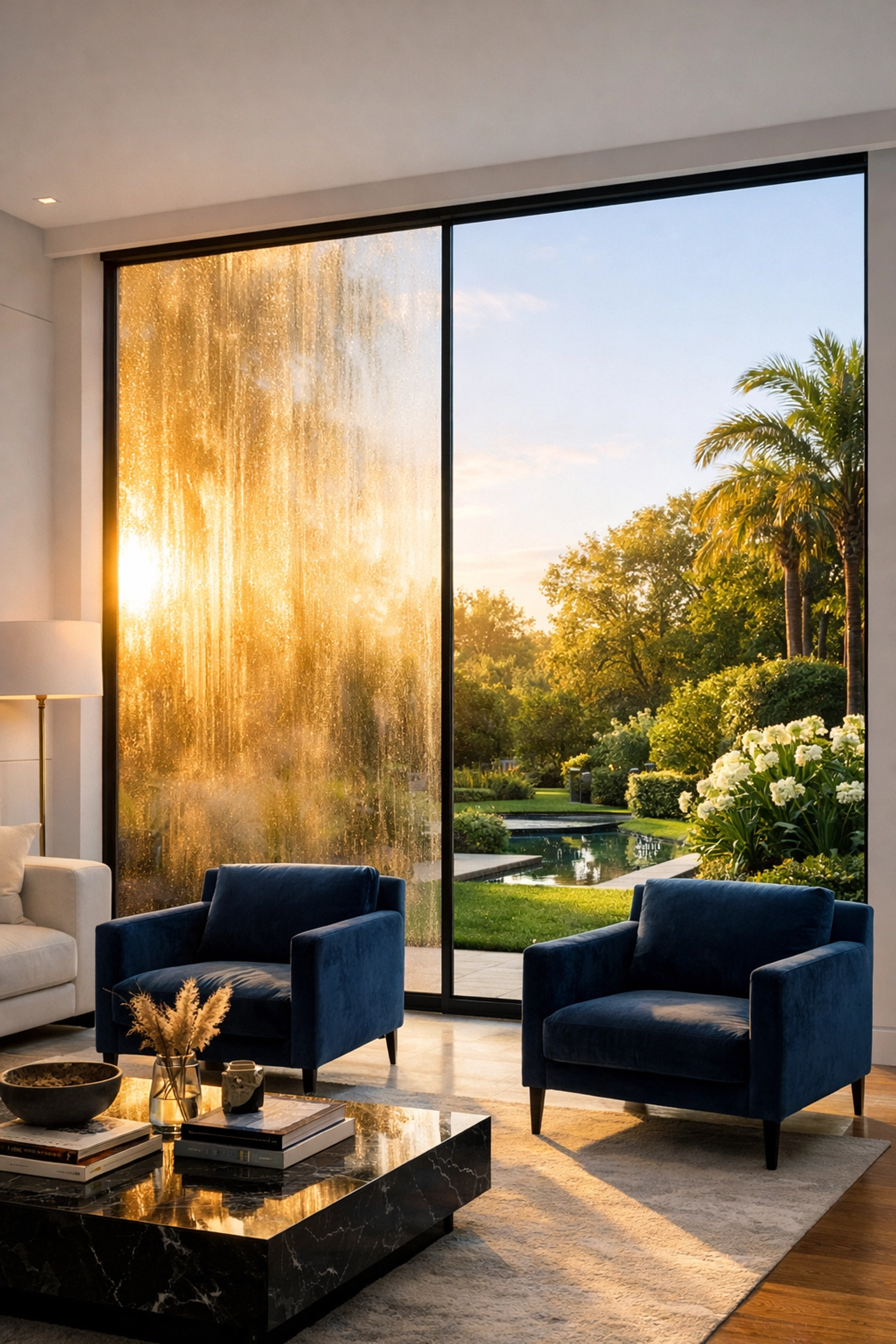 Comparison of streaky and crystal-clear windows cleaned with cornstarch and vinegar.