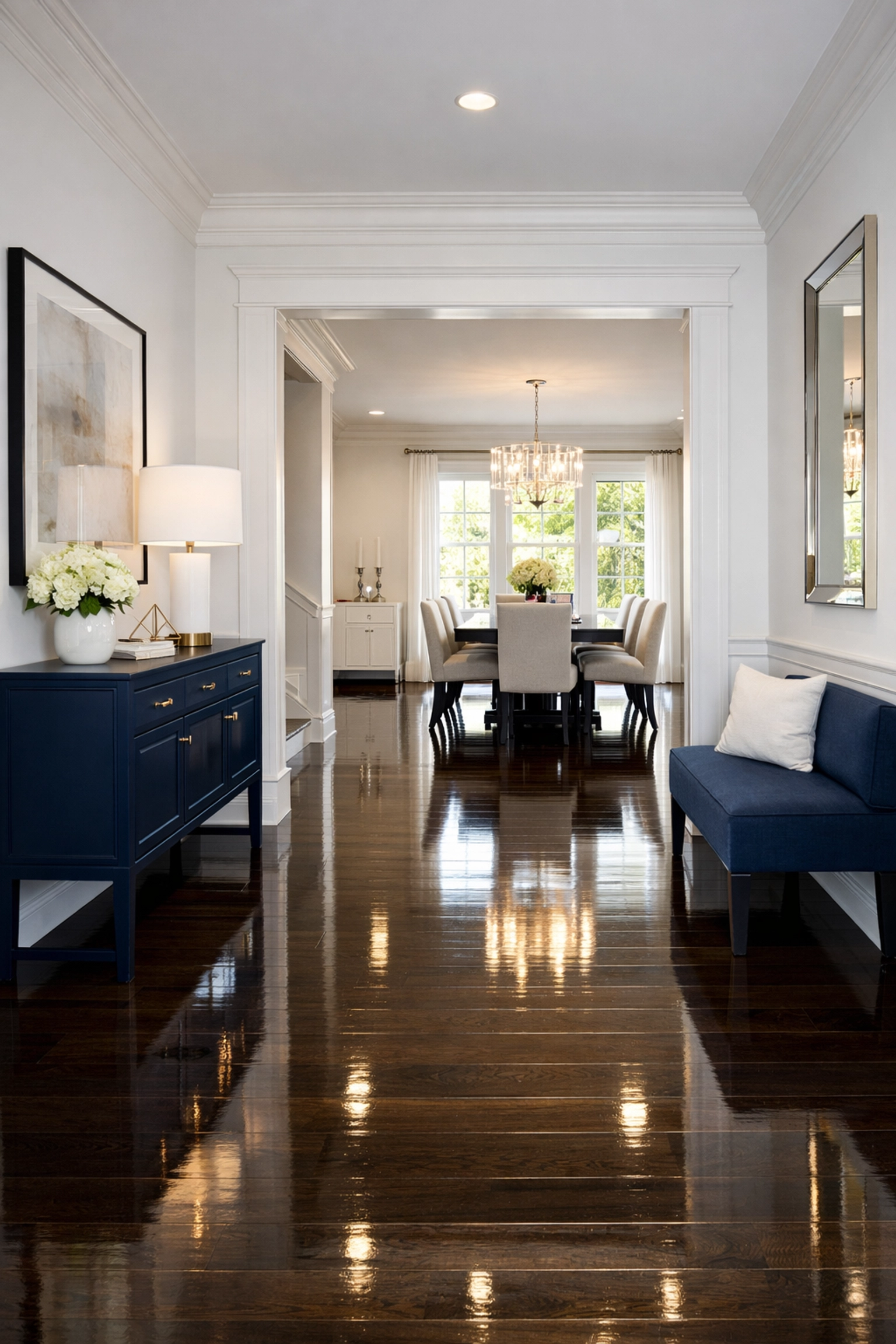 Post-construction deep cleaning services for a spotless home interior in a Massachusetts suburb.