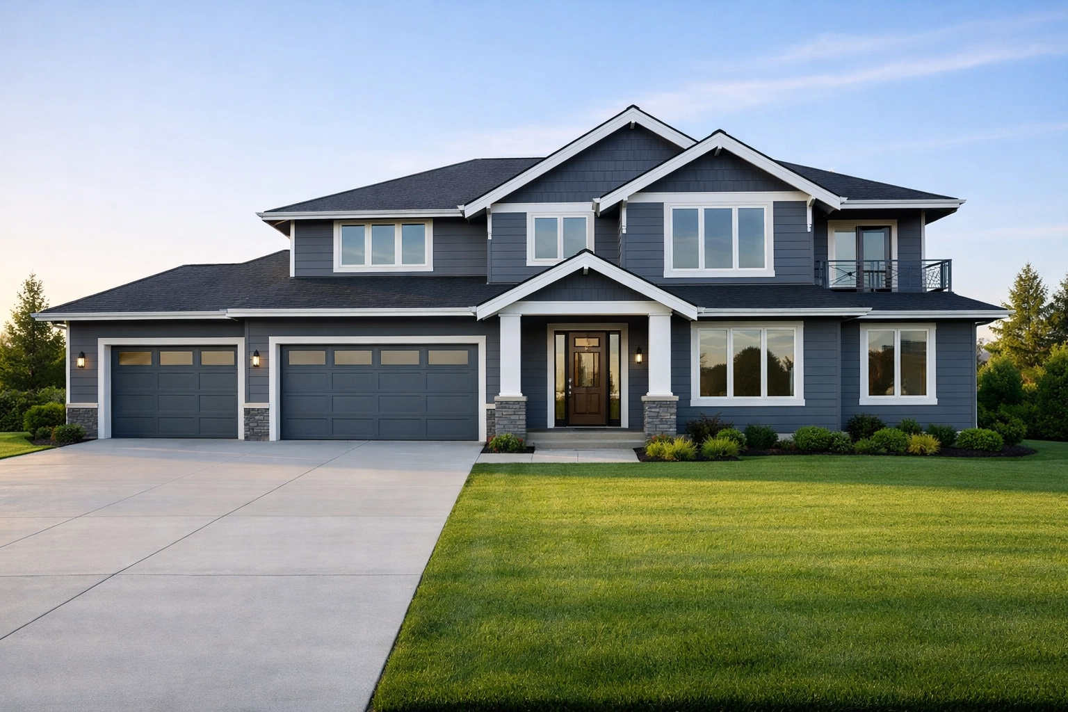 A modern two-story family home in Macedonia, Ohio, perfect for buyers looking for space and value.