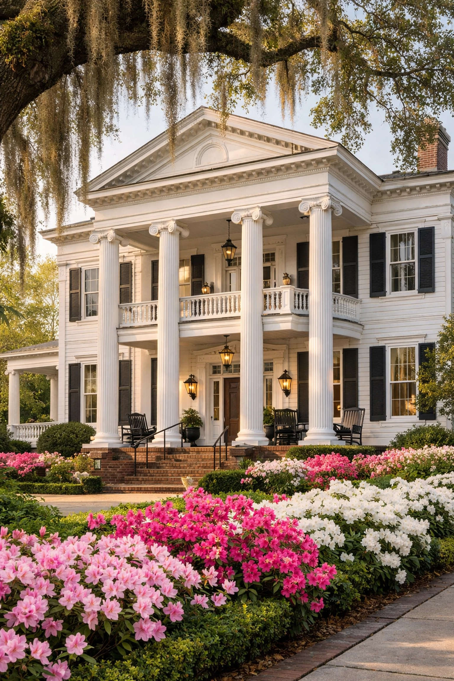 Greek Revival mansion with columns in Summerville's Historic District