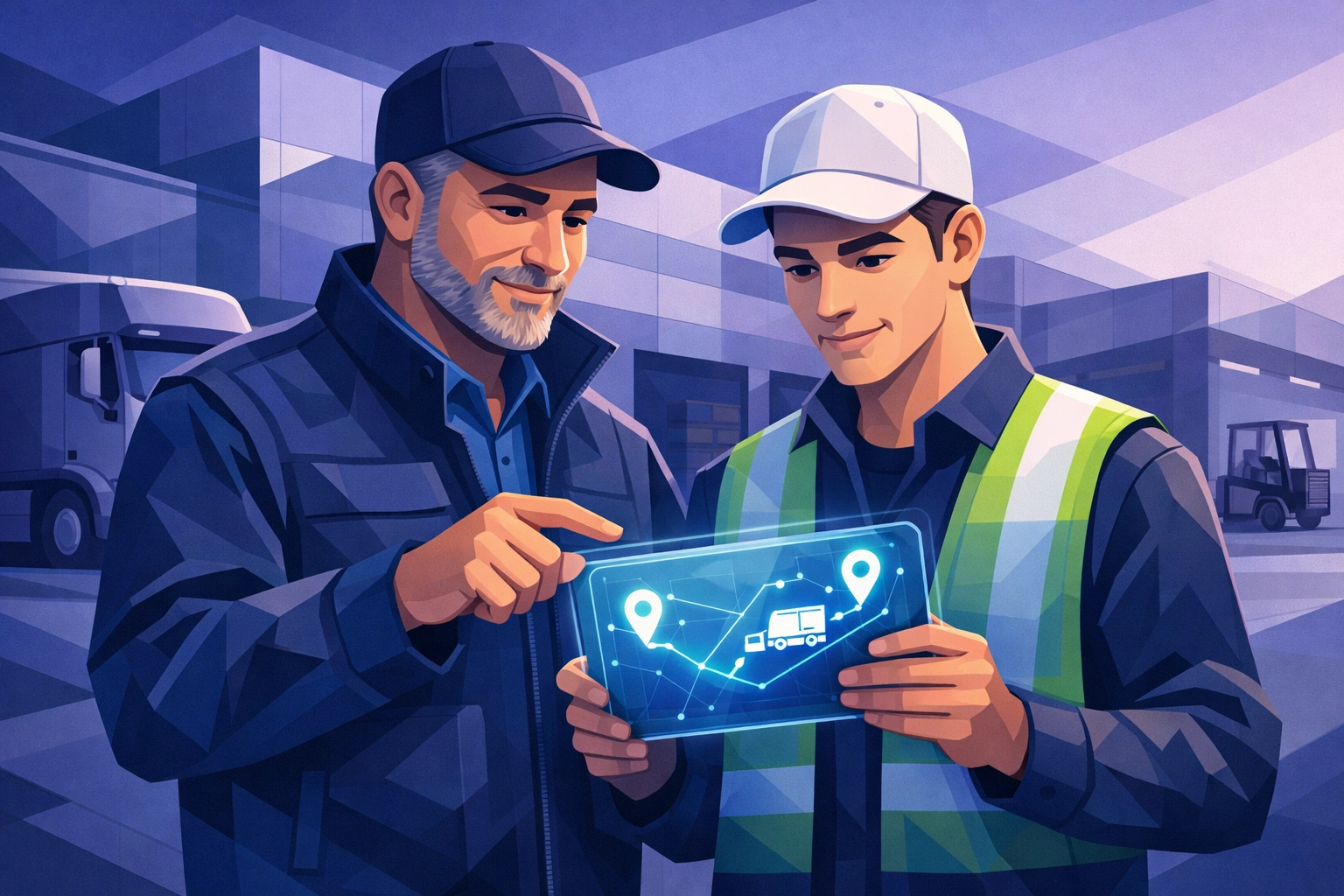 Mentorship for a newly qualified HGV driver through a logistics recruitment agency North West buddy system.