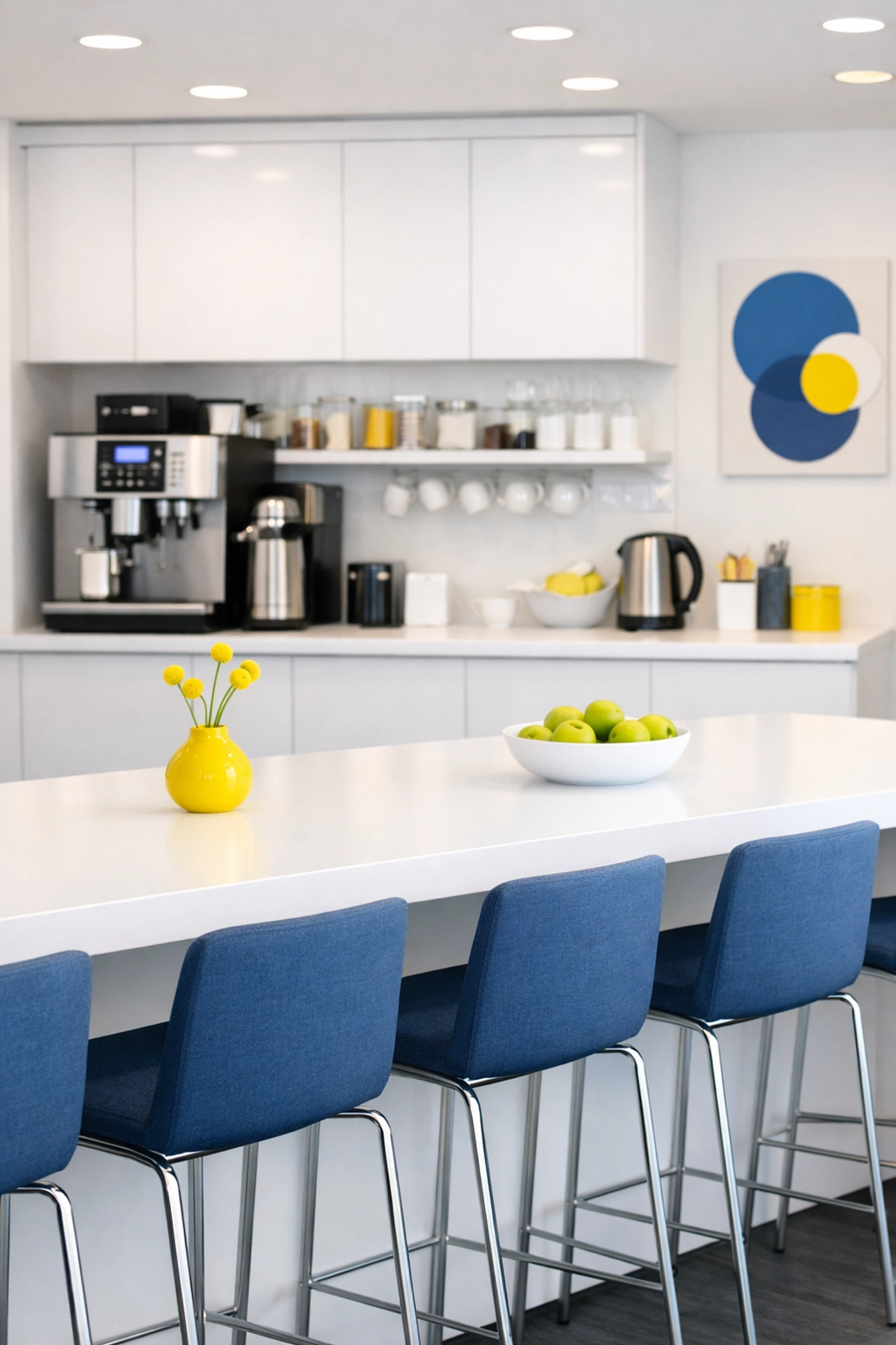 Spotless office breakroom and coffee station in Leominster maintained by janitorial services.