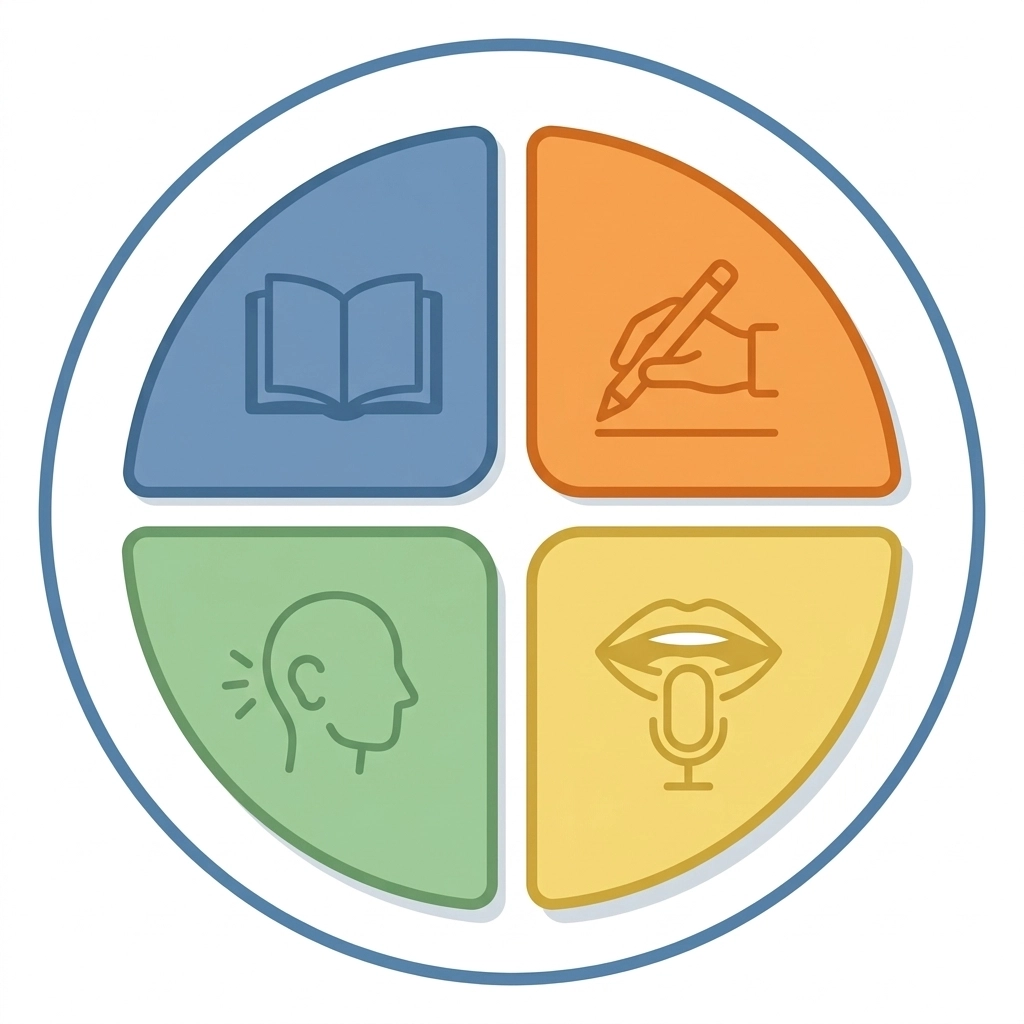 Image 2: CEQ四项技能：听、说、读、写