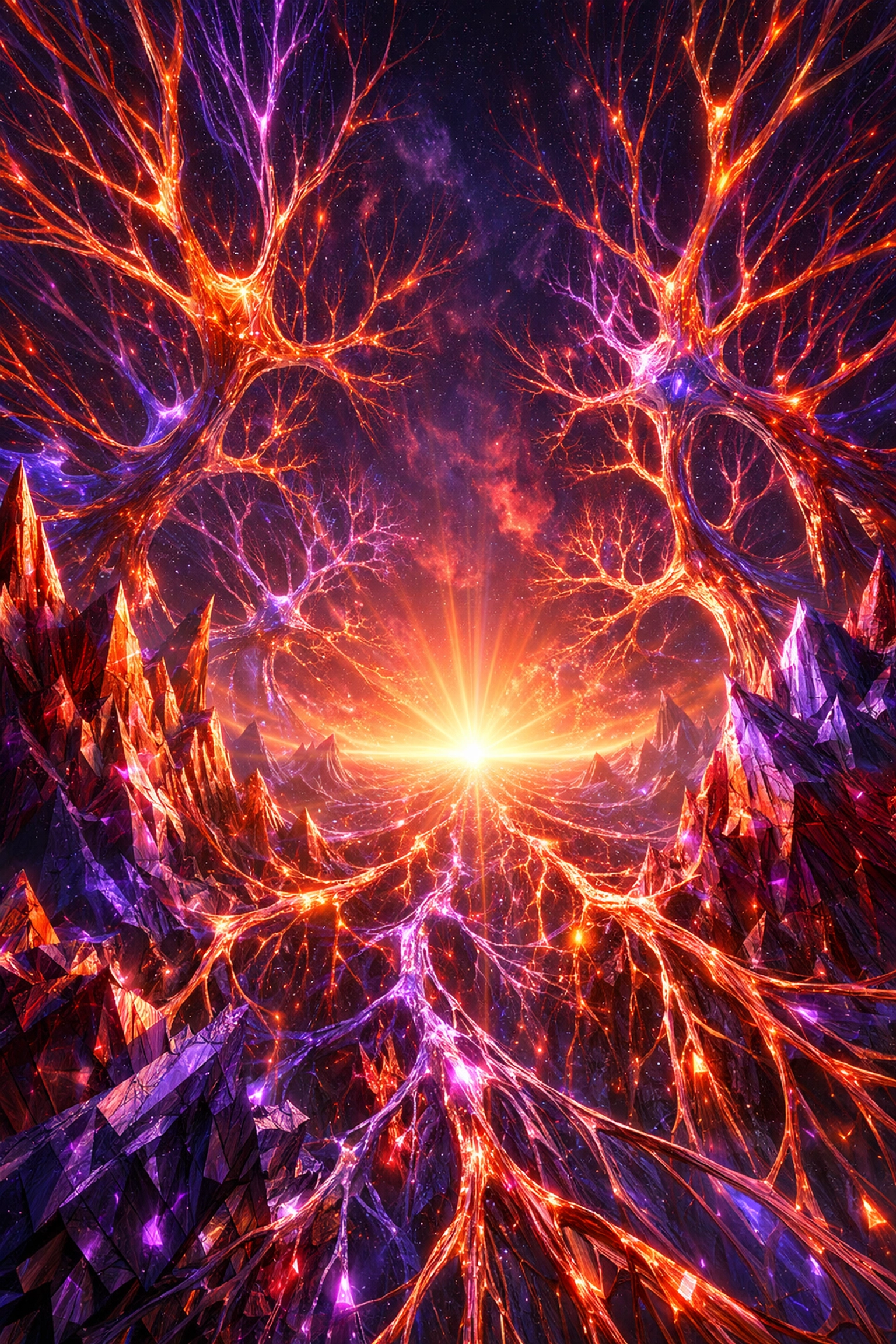 A visionary landscape mirroring nervous system patterns to improve relationships and connect with others.