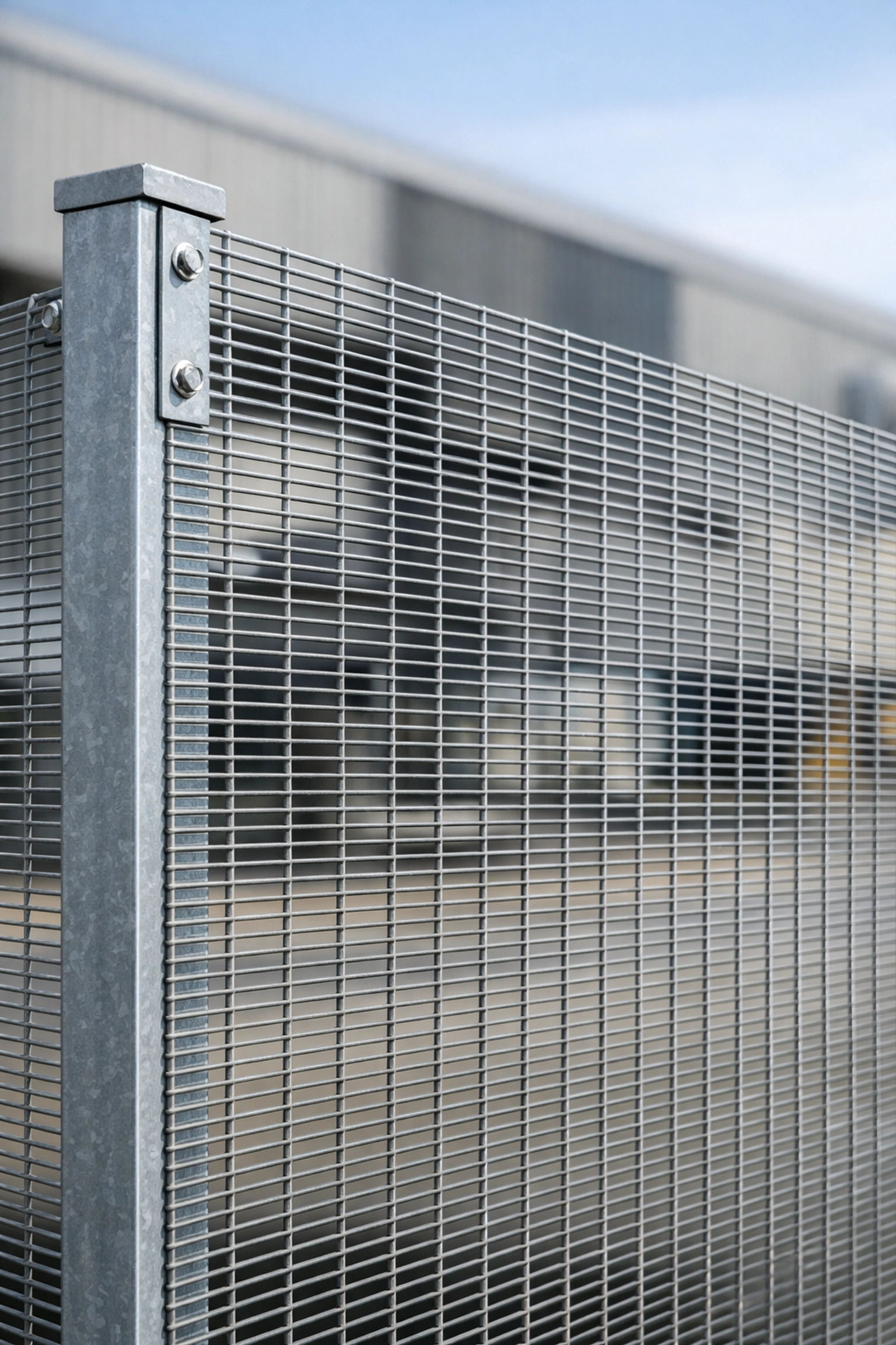 358 anti-climb mesh security fence panel with tight welded wire spacing for schools and data centres