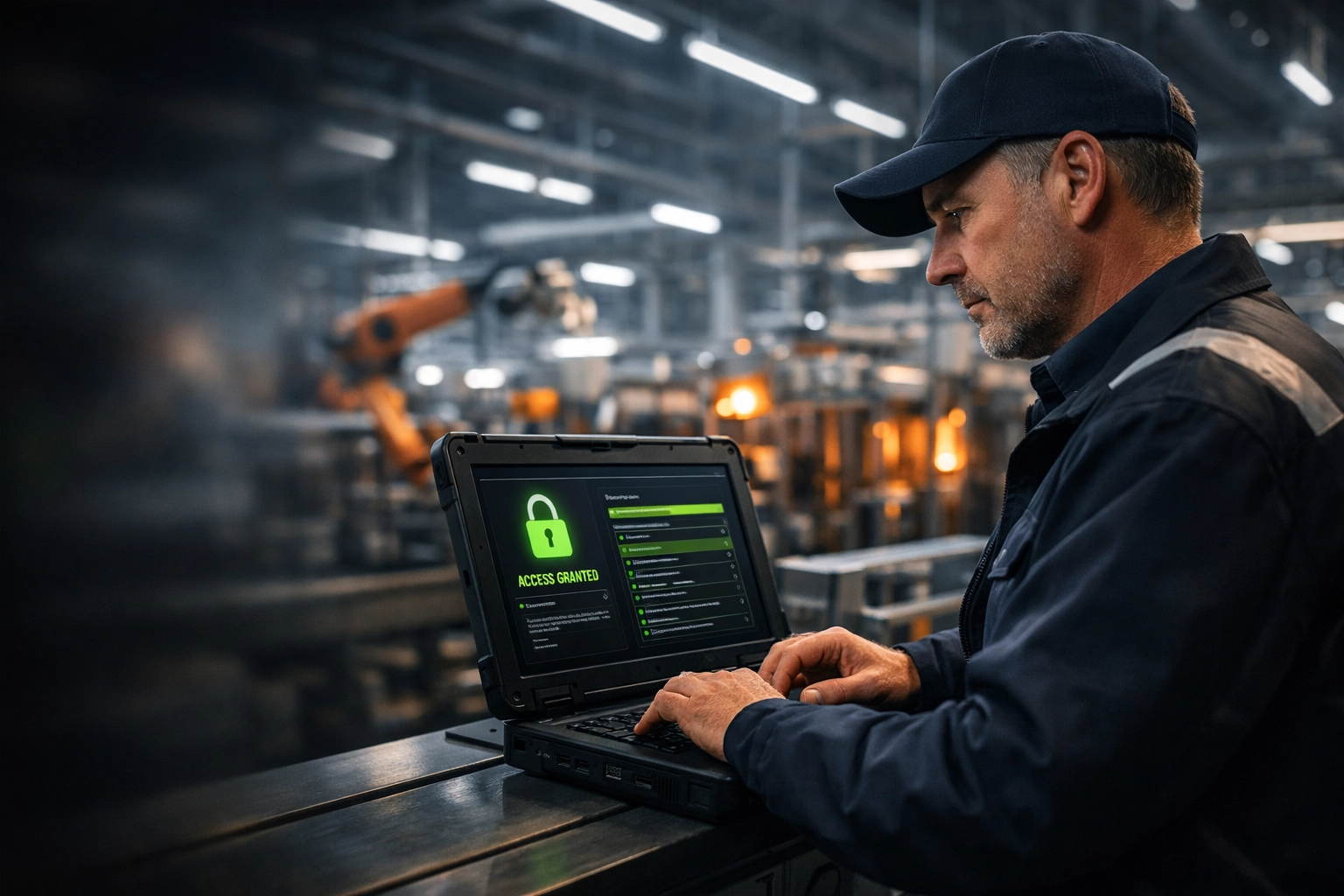 Secure M365 login at a Lincoln Nebraska factory, showcasing proactive cybersecurity and IT support.