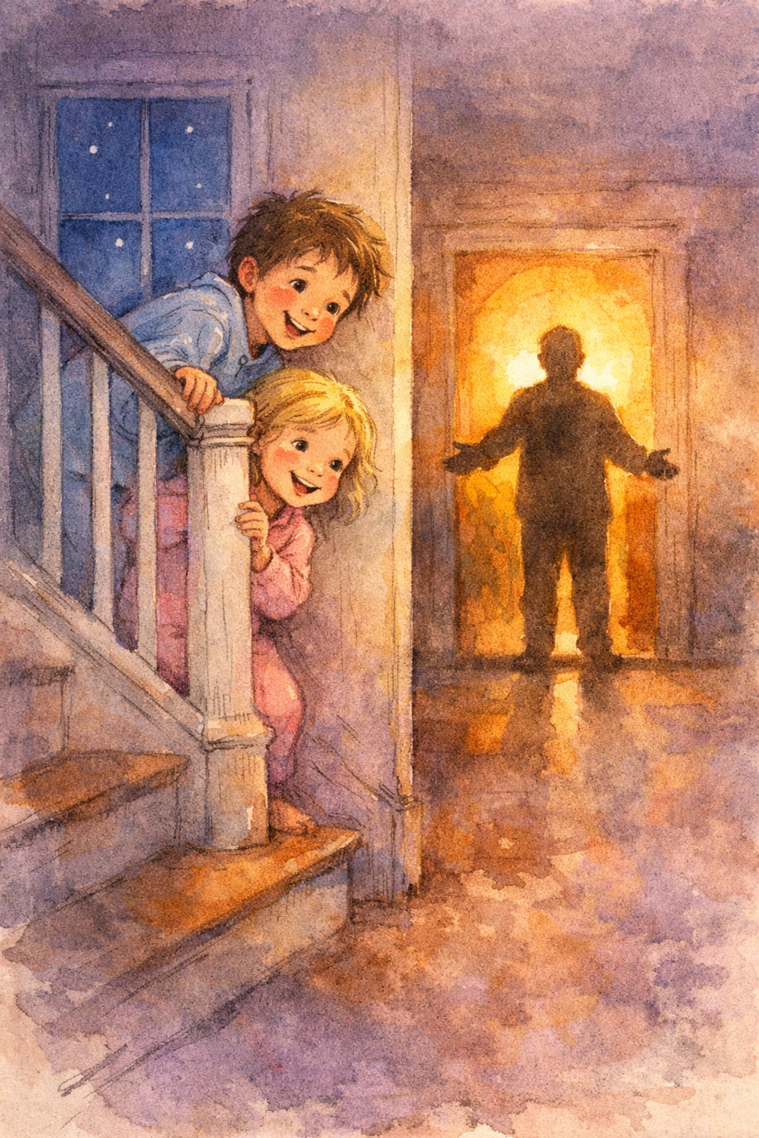 Children eagerly waiting to welcome Jesus with hopeful anticipation