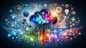 Glass-Tech compounding growth visual for small business strategy with stacked lines and glowing data trails