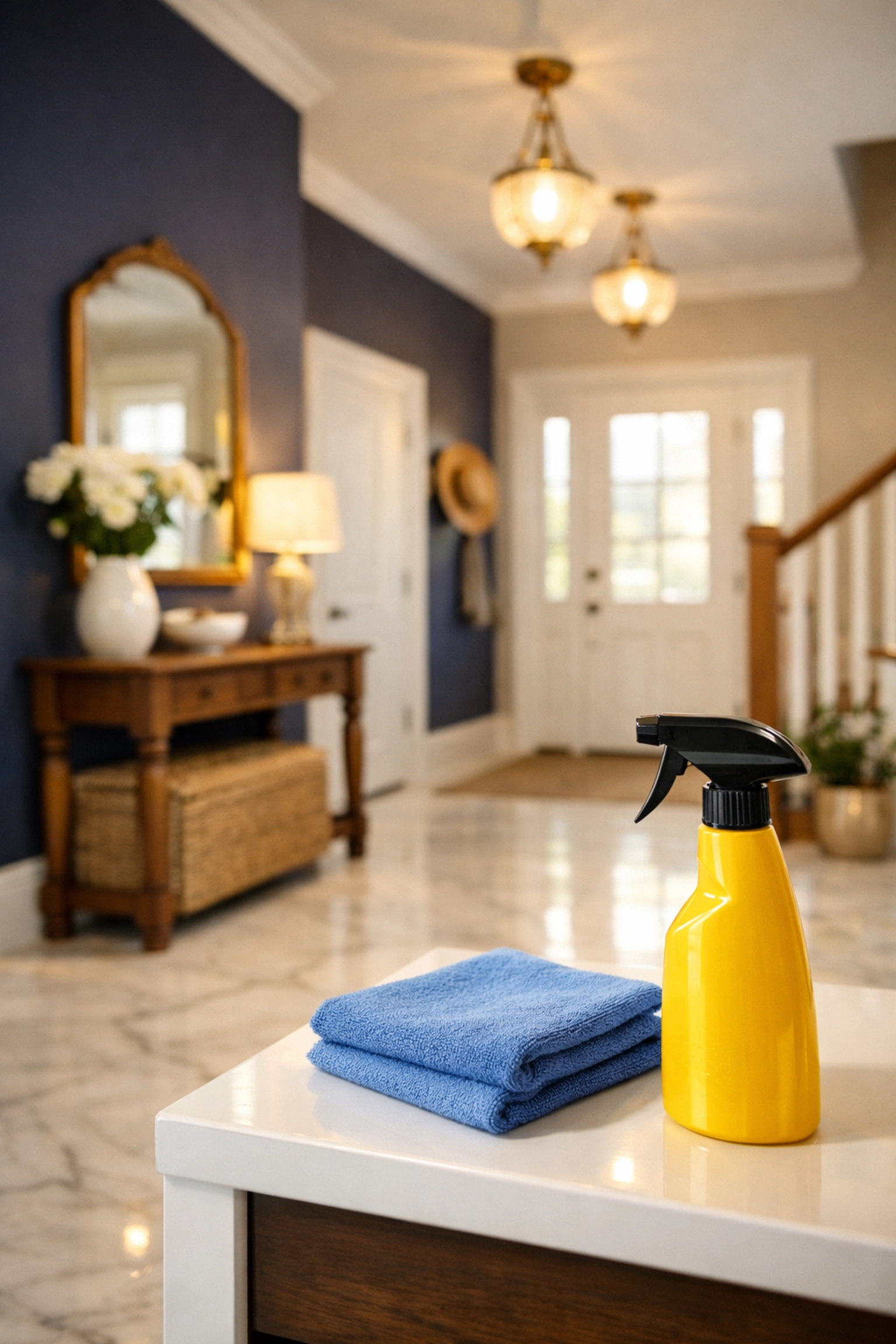 Clean residential entryway showing the stress-free results of professional move-out cleaning in Worcester MA.