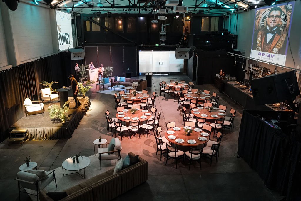 Industrial-style Event Space for Corporate Dinner