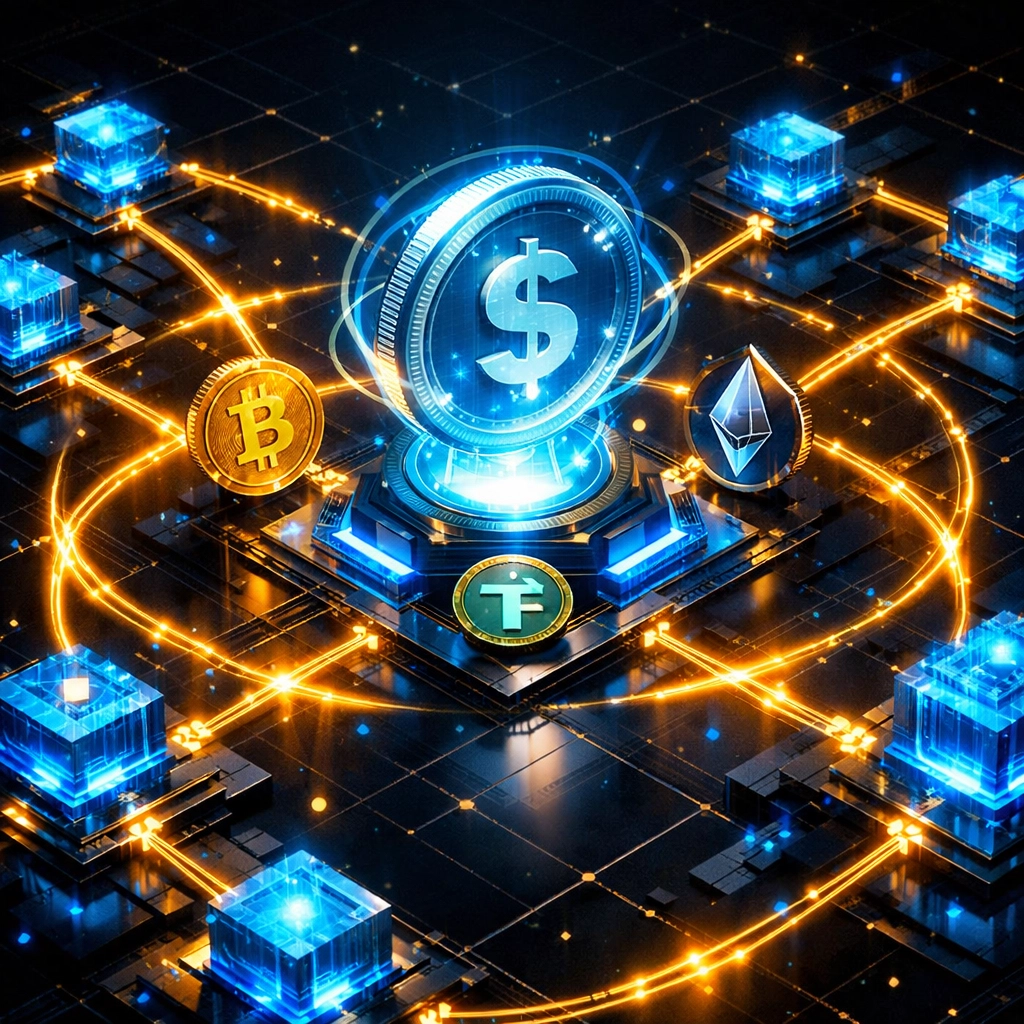 Blockchain payment network showing instant cryptocurrency transaction infrastructure