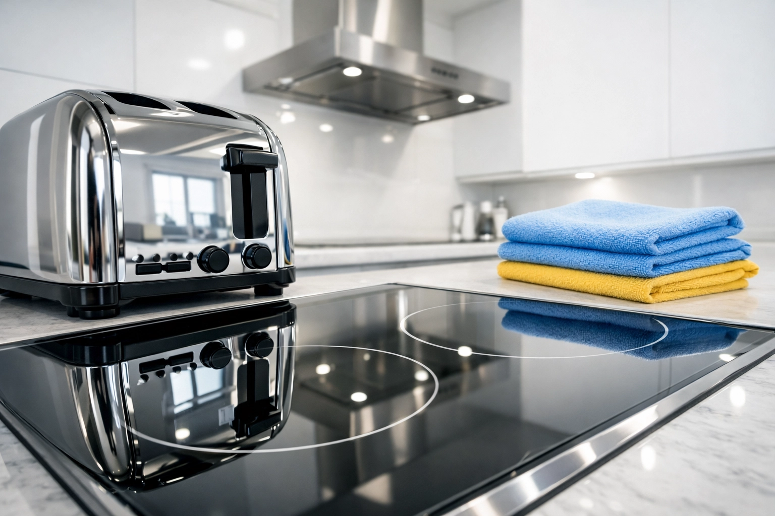 Spotless kitchen surfaces showing the precision of top rated house cleaners near me for a healthy home environment.