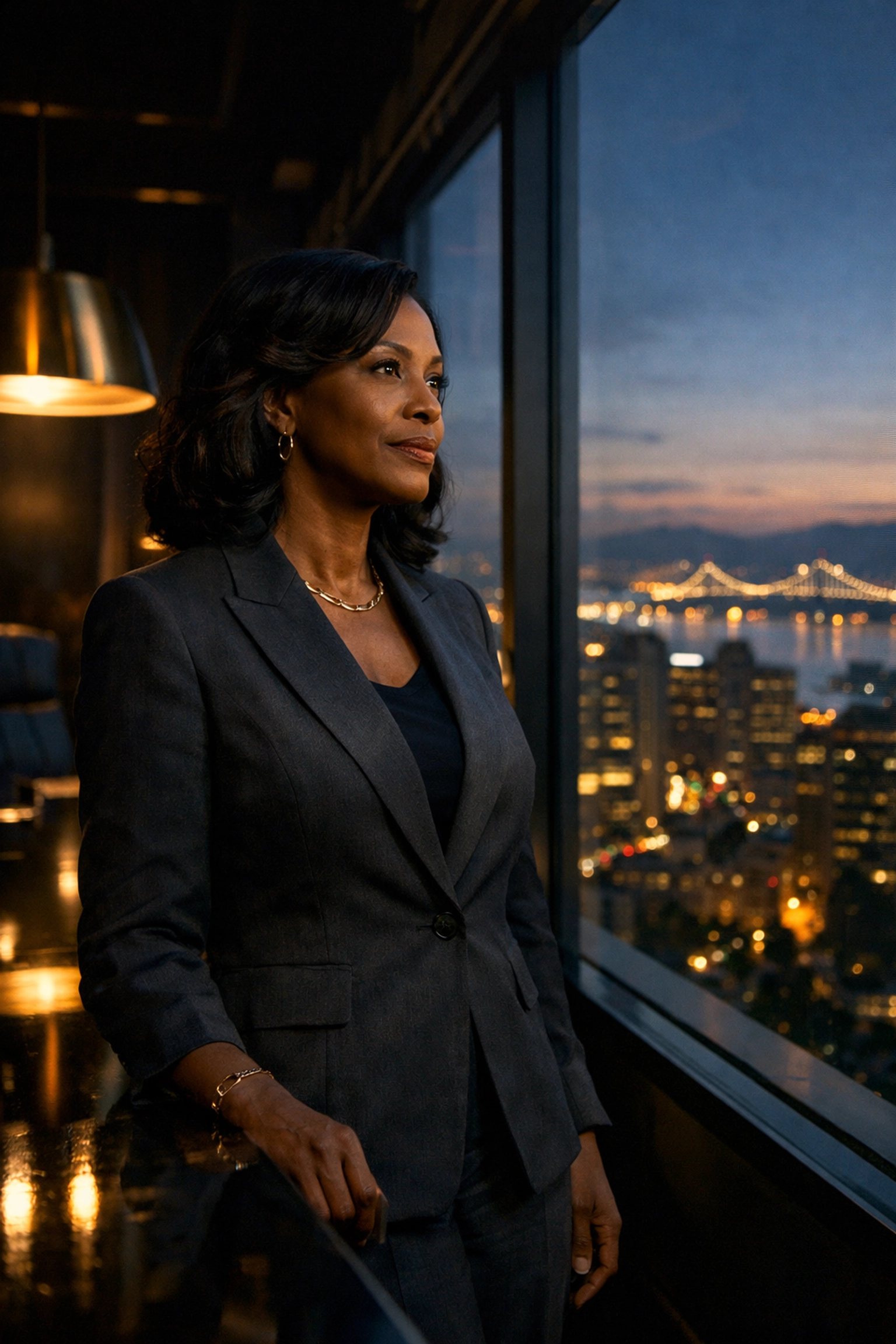 Black female leader in a boardroom, symbolizing the resilience needed for women's advancement in business.