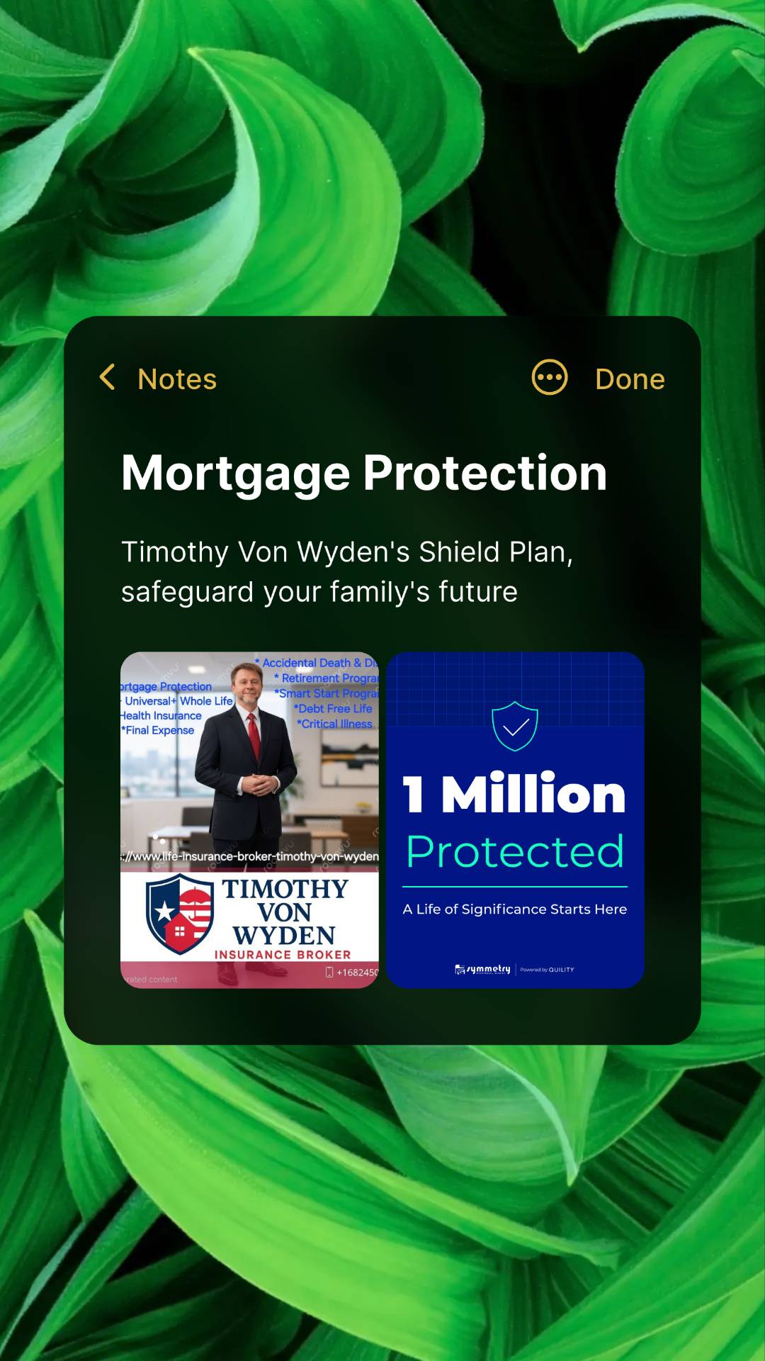 Timothy Von Wyden Mortgage Protection Graphic