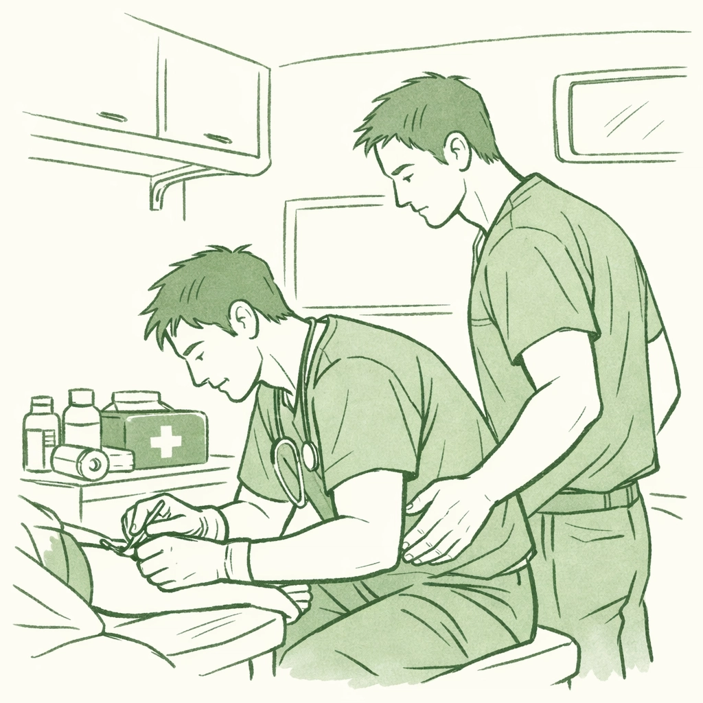 LGBTQ+ healthcare workers providing care in mobile medical unit