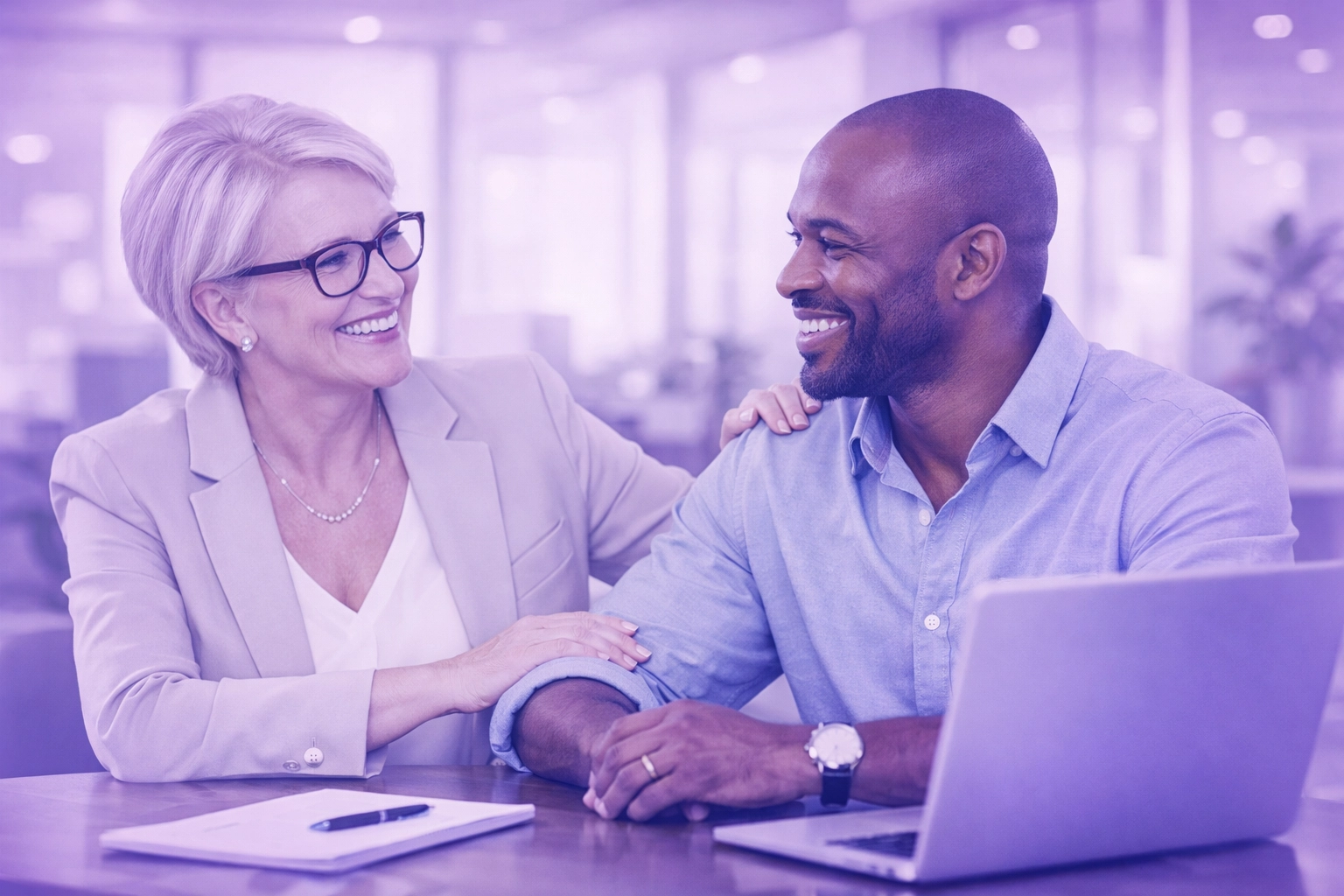 Friendly partnership symbolizing transparent loan express services and dedicated support.