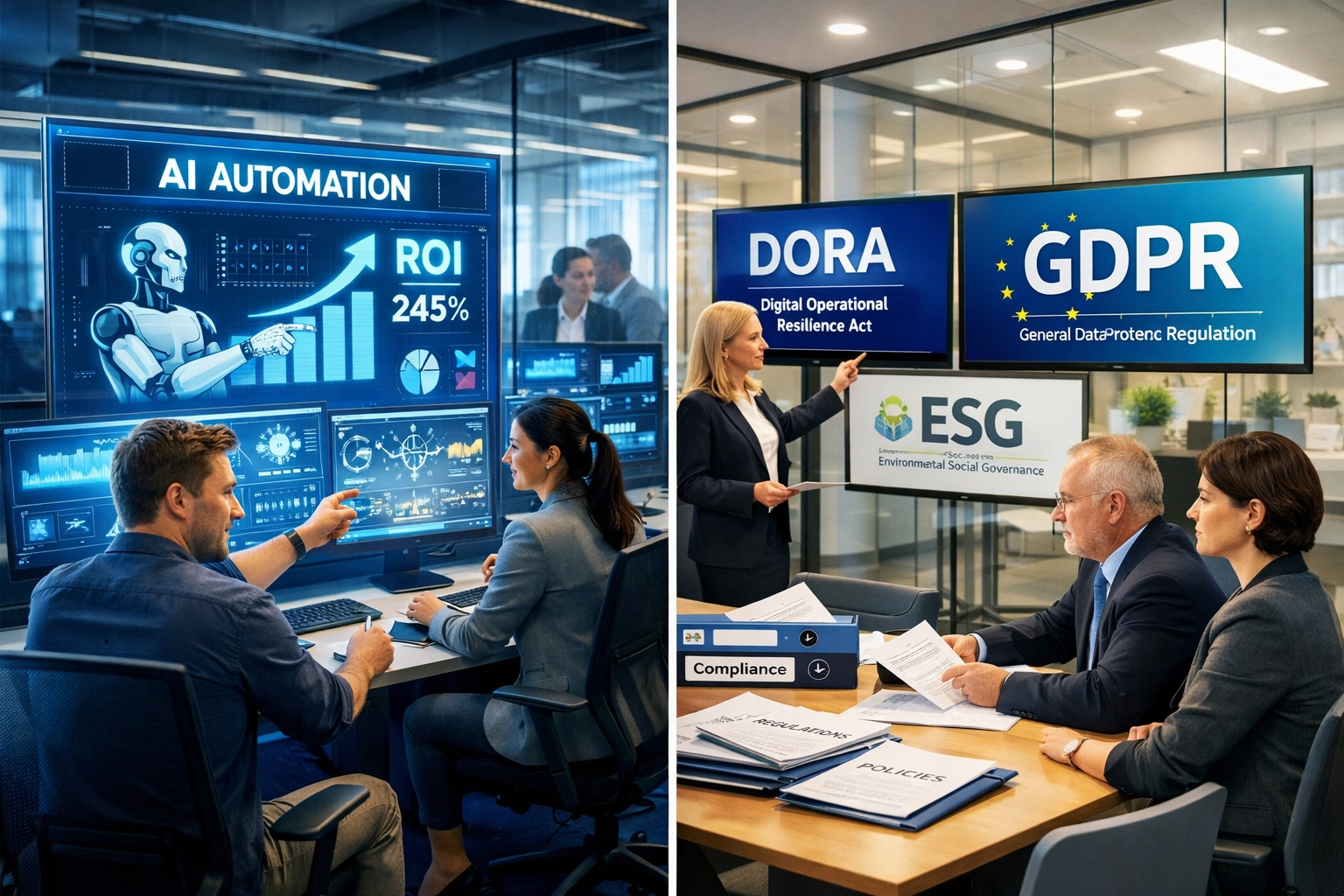 US and EU ServiceNow requirements: ROI automation vs DORA GDPR compliance frameworks comparison