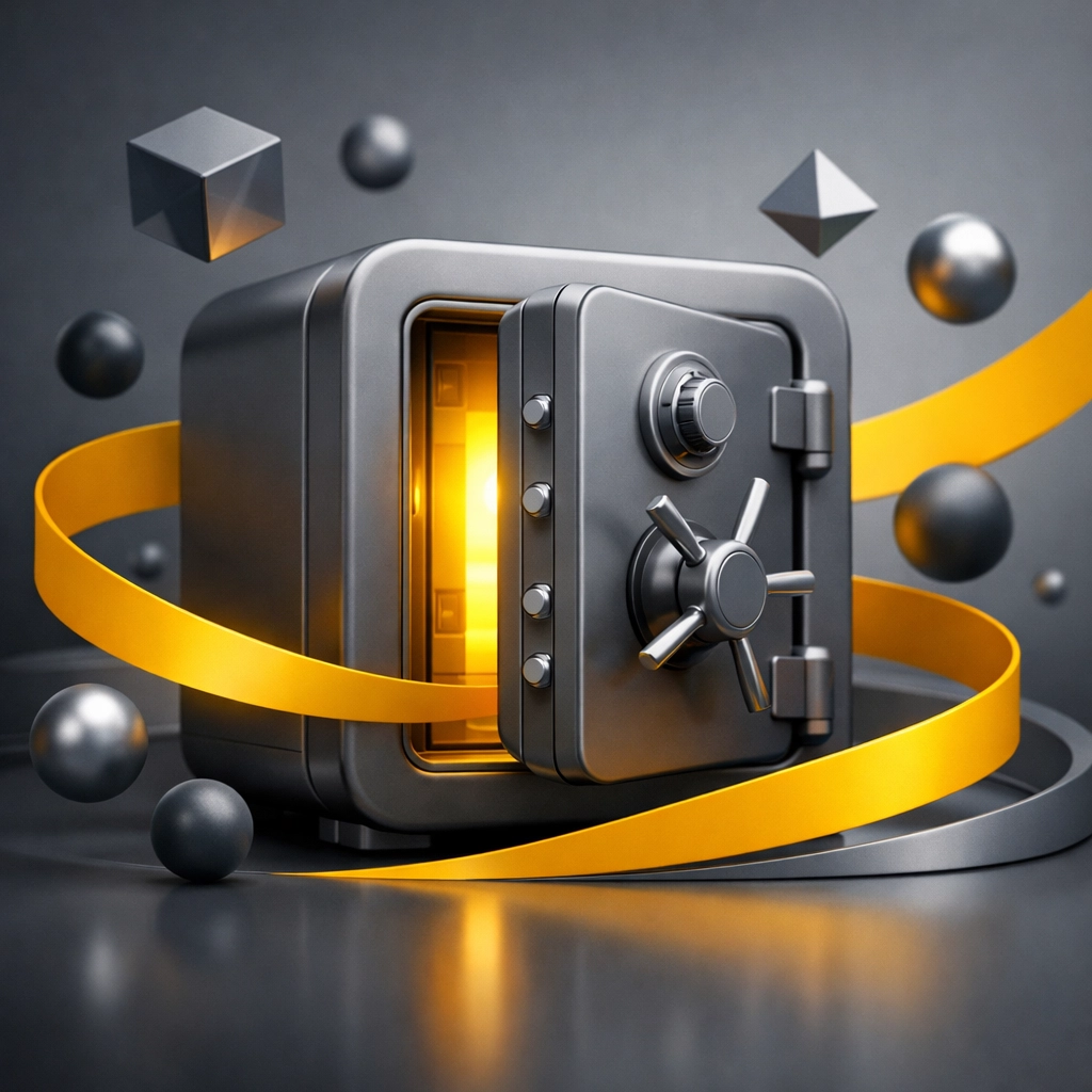 A secure brand vault symbolizing customer loyalty and a strategic moat for Amazon brand management.